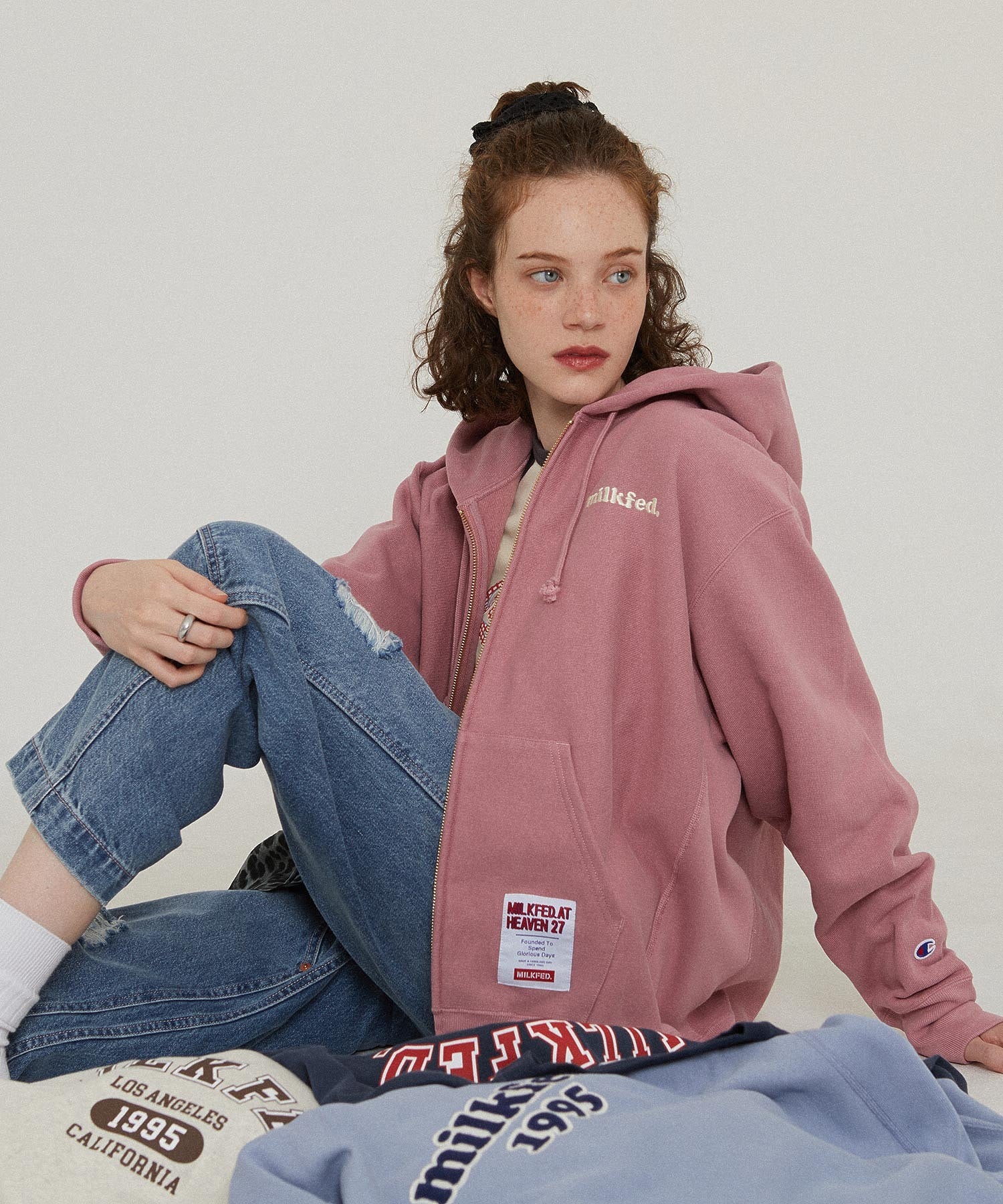 MILKFED.×CHAMPION SWEAT ZIP HOODIE
