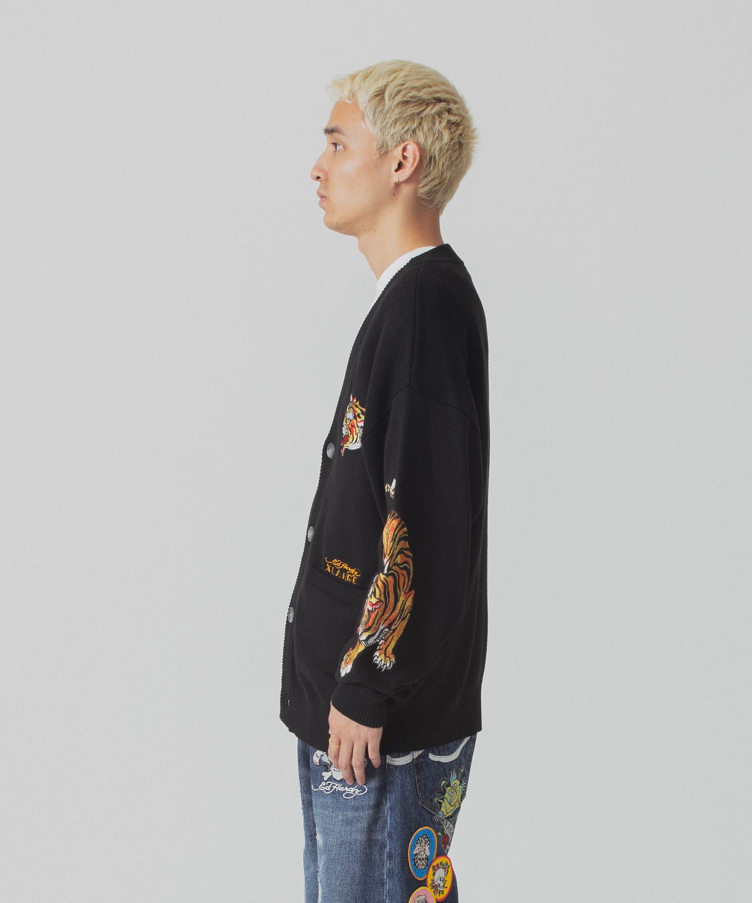 XLARGE×ED HARDY KNIT CARDIGAN