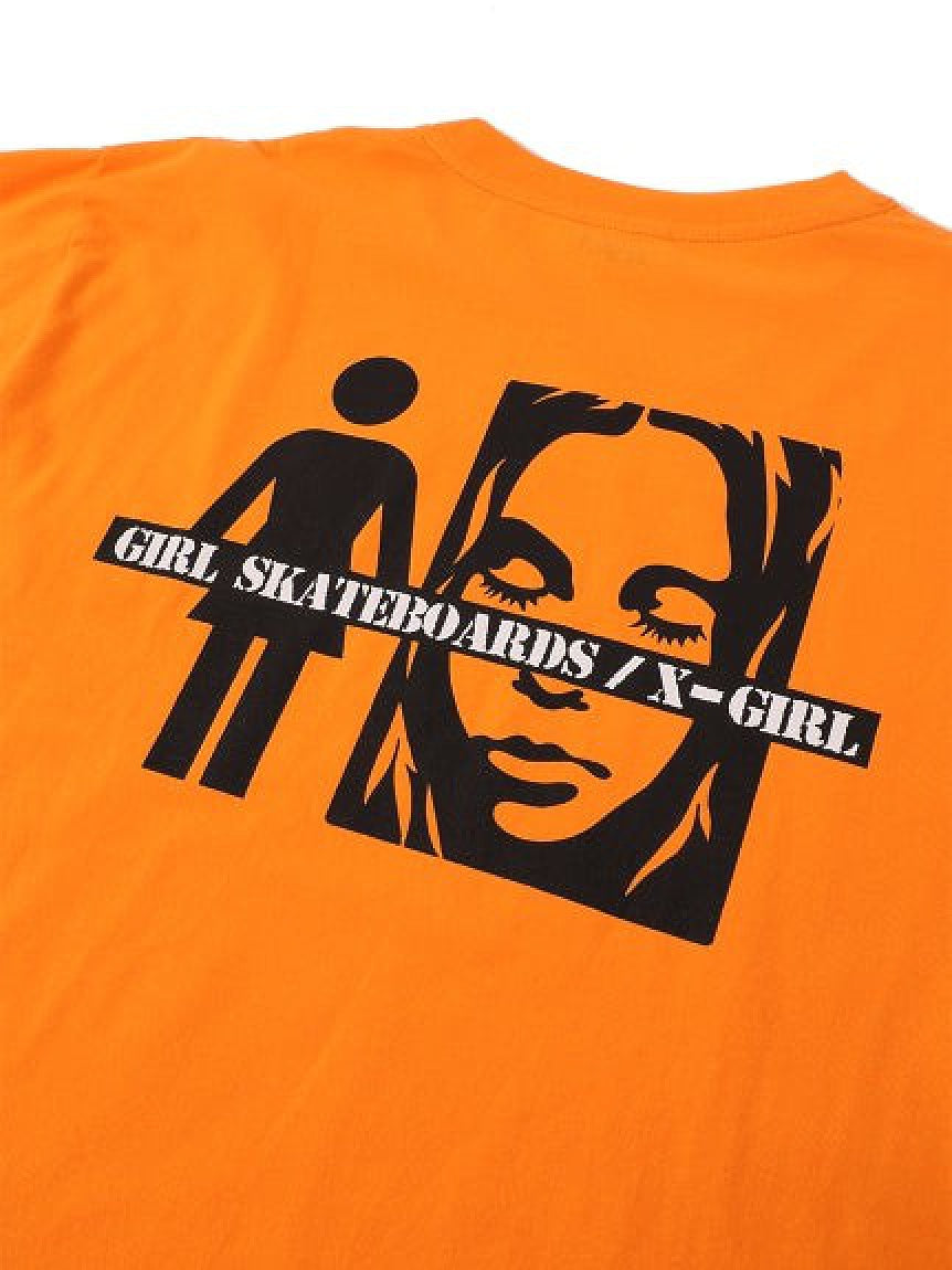 #1 X-girl x GIRL SKATEBOARDS L/S BIG TEE