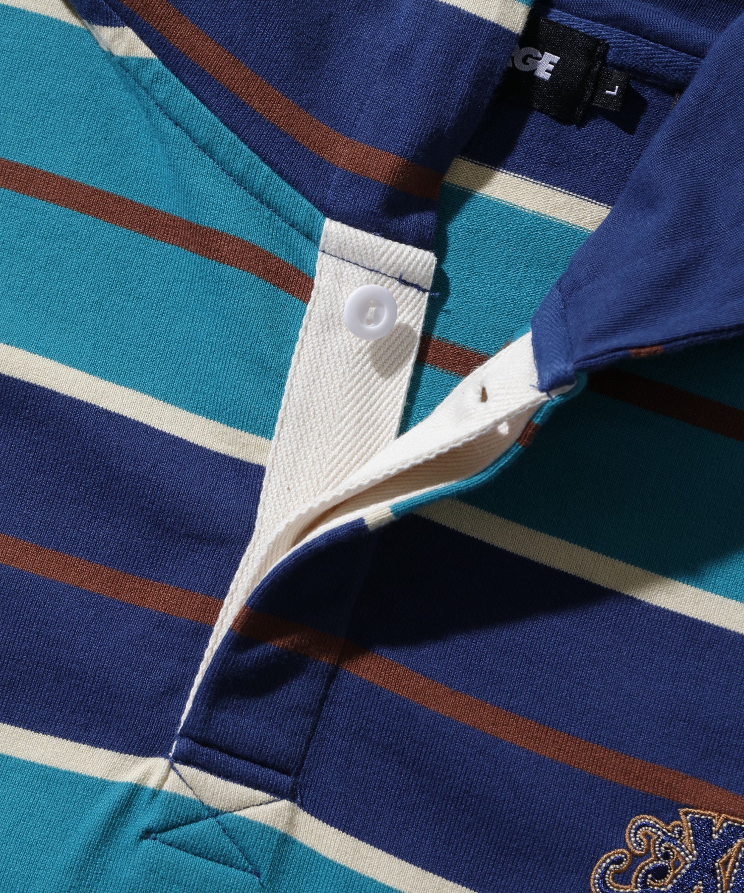 STRIPE HOODED L/S SHIRT