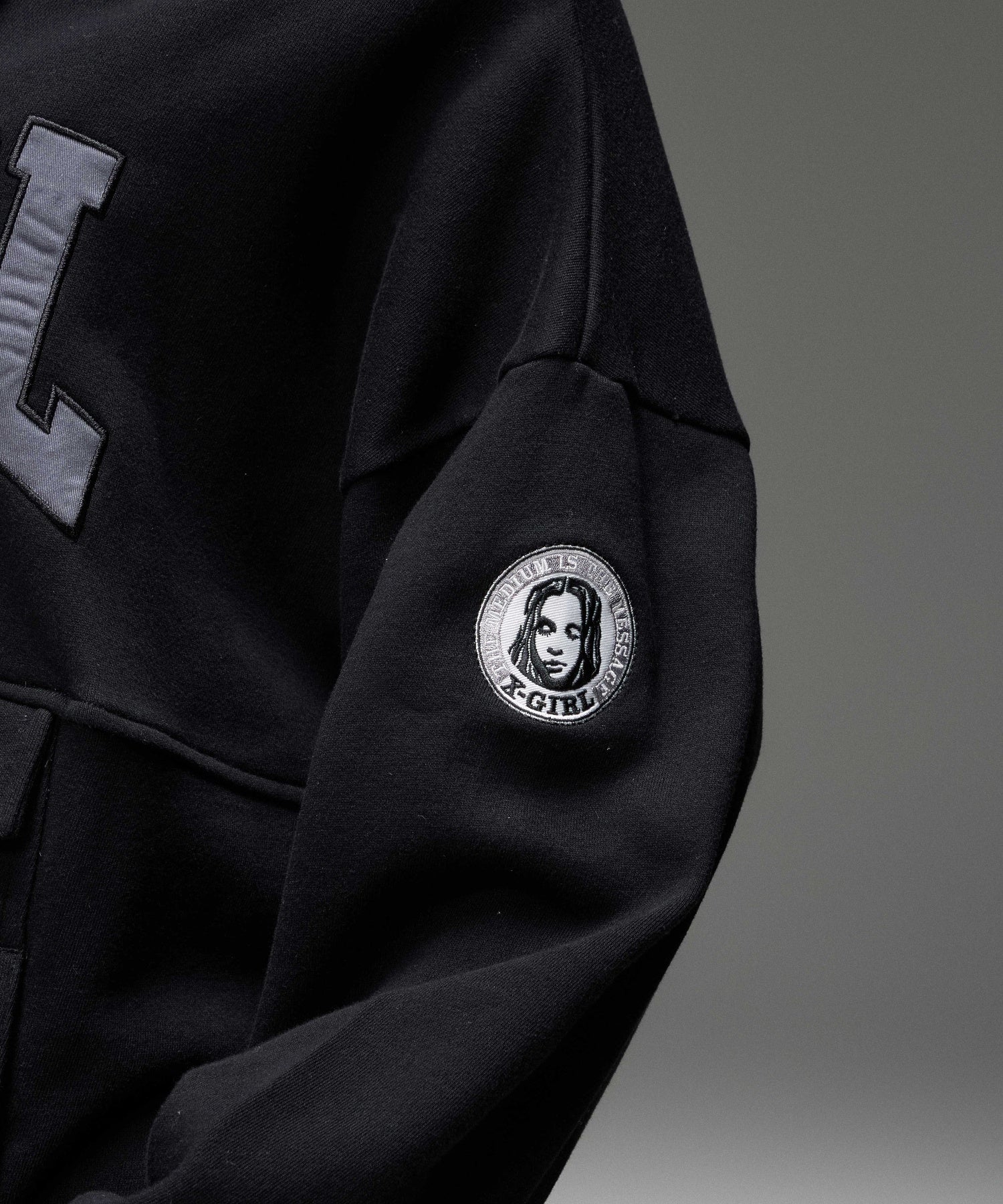 FRONT LACE UP ANORAK SWEAT HOODIE