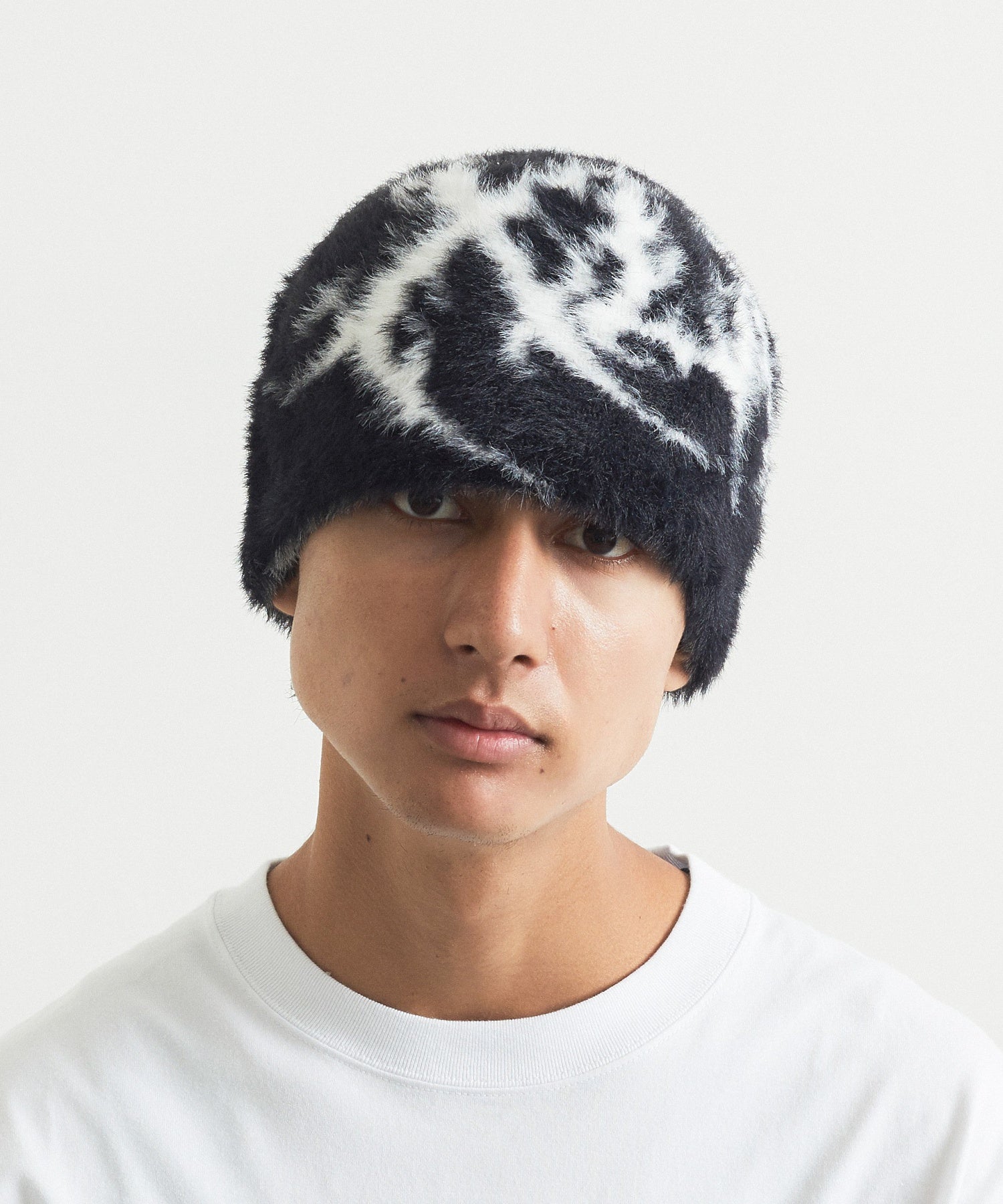 FAUX MOHAIR BEANIE