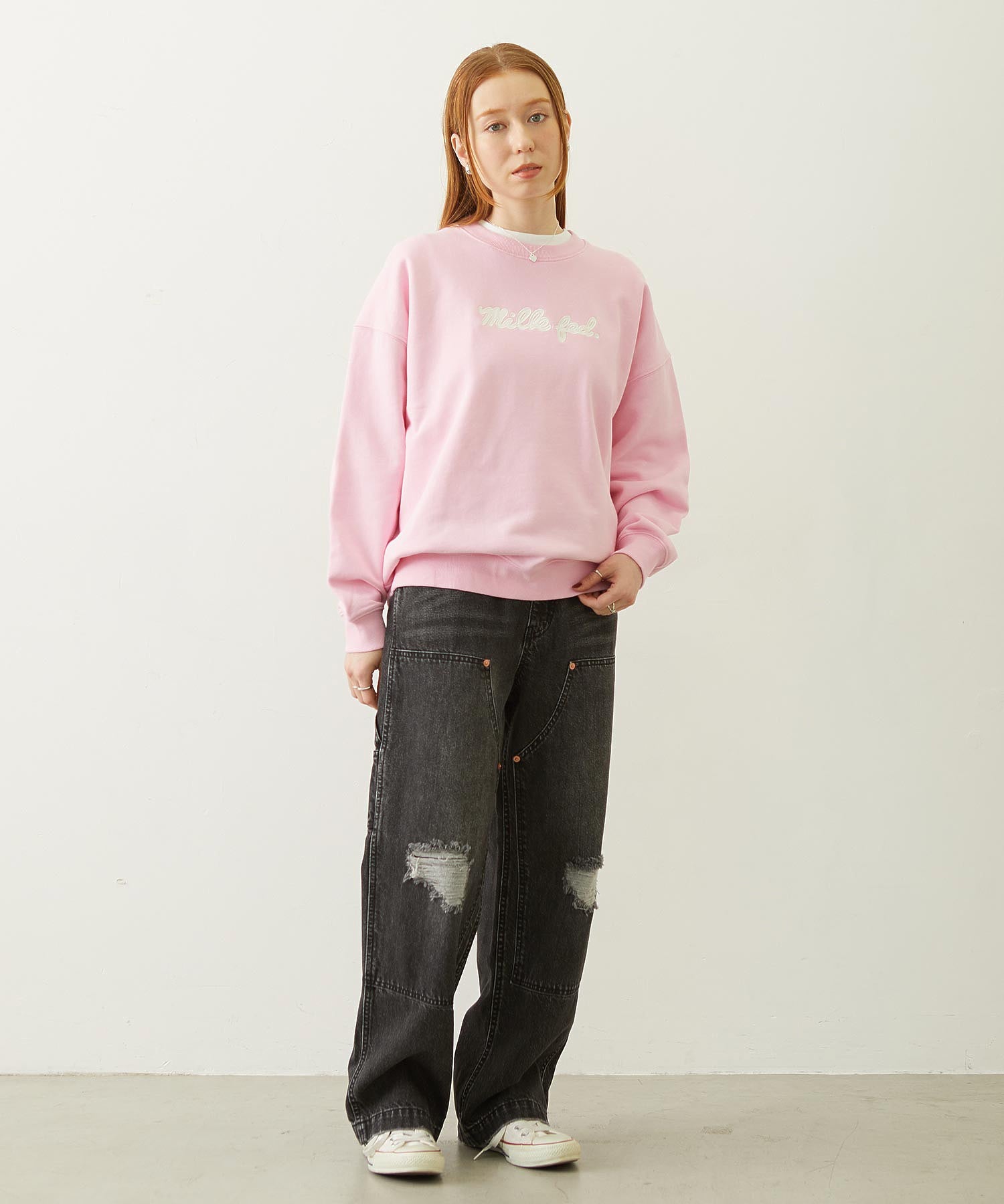 ICING LOGO SAGARA WIDE CREW SWEAT TOP