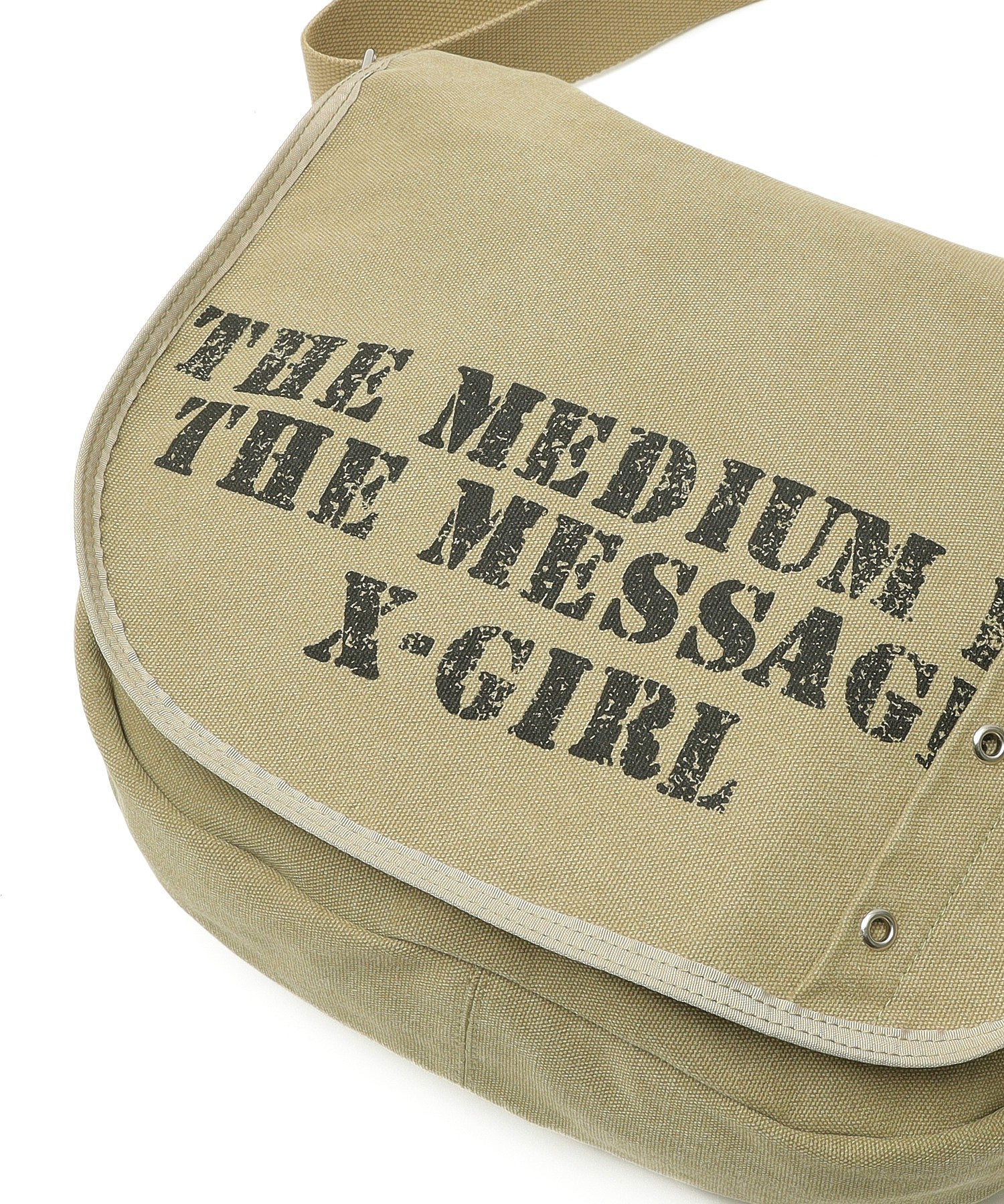 DISTRESSED PRINT SHOULDER BAG