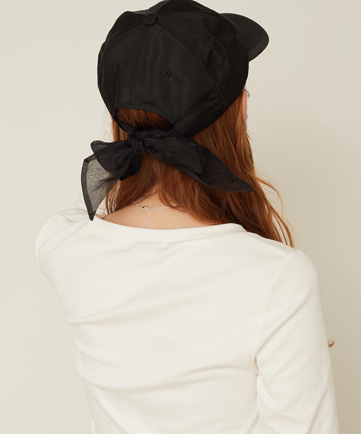 BACK RIBBON CAP