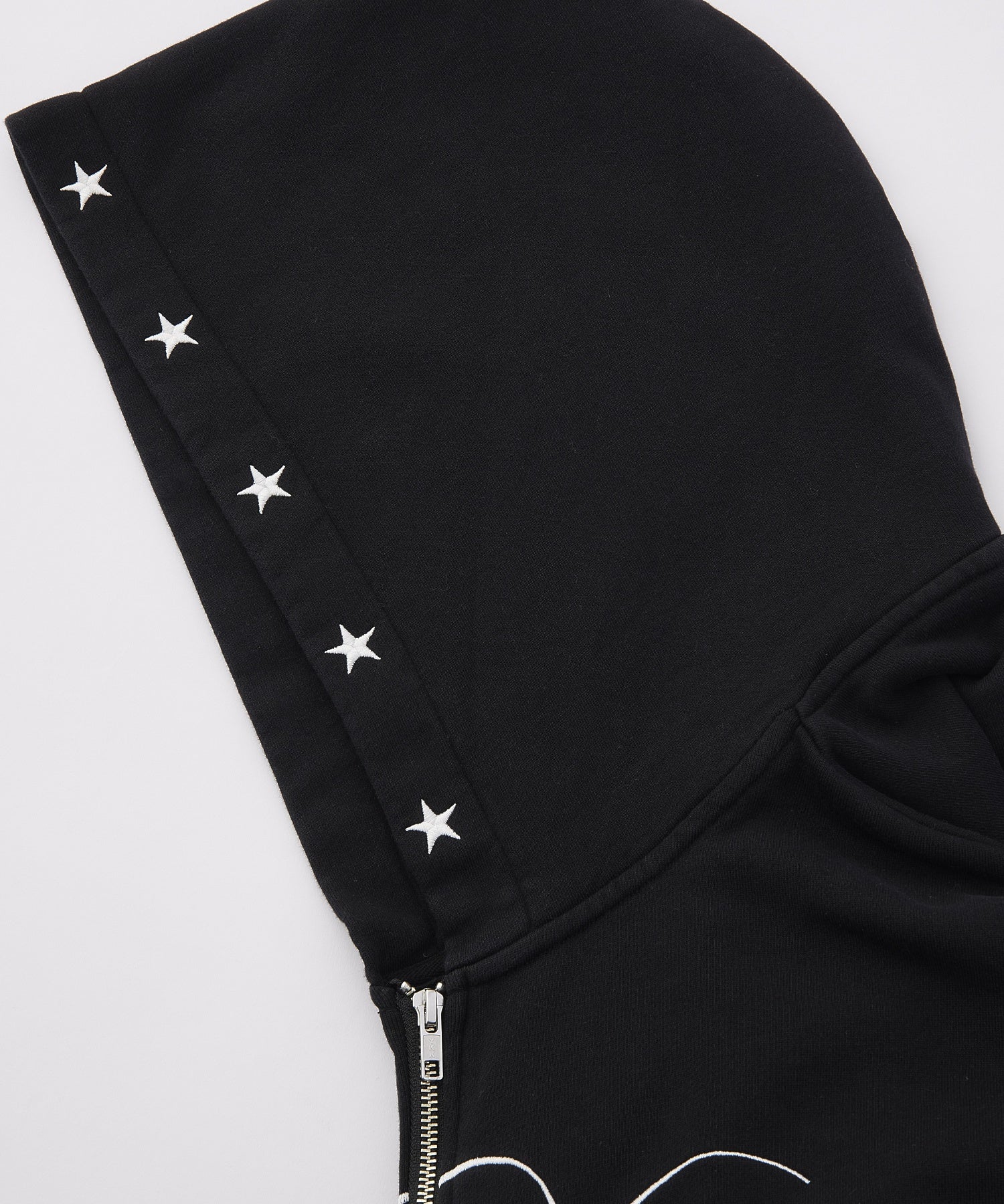 PENCIL SCRIPT LOGO EMBROIDERED ZIP UP SWEAT HOODIE