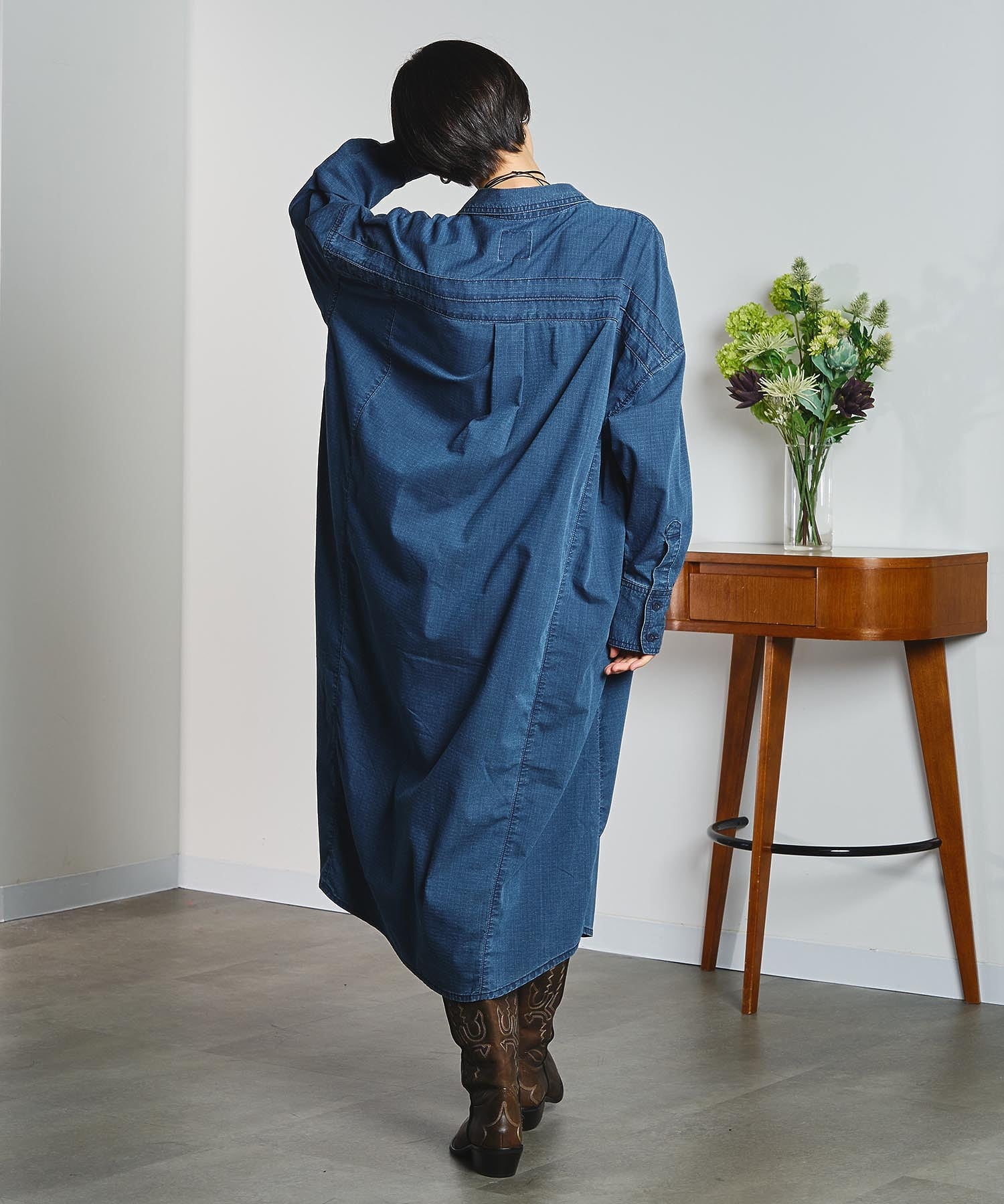 RIP STOP WORK POCKET SHIRT DRESS