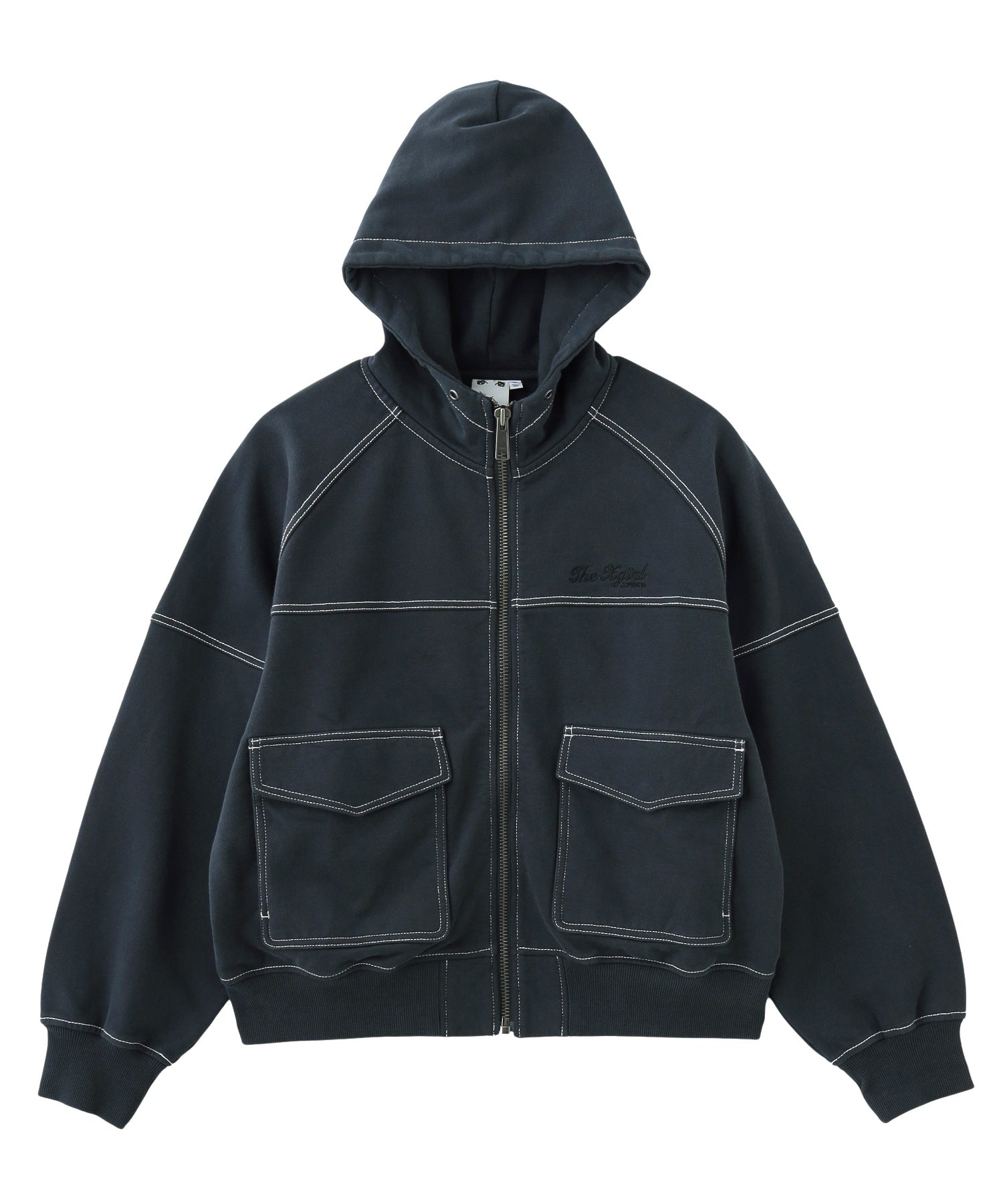 ARCH LOGO AND FACE HOODED SWEAT JACKET