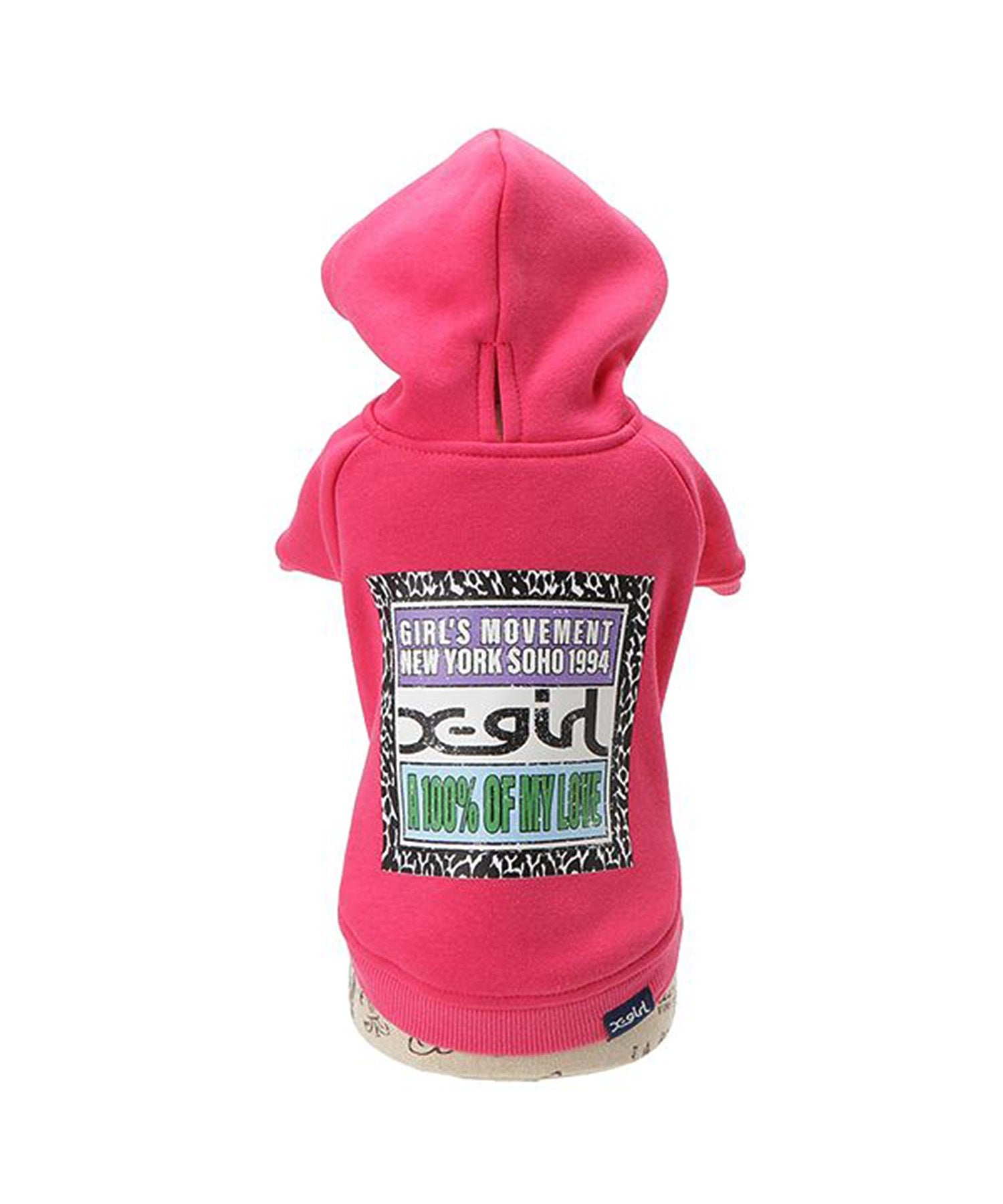 【X-girl DOGWEAR】ヒョウ柄ボックスロゴパーカー