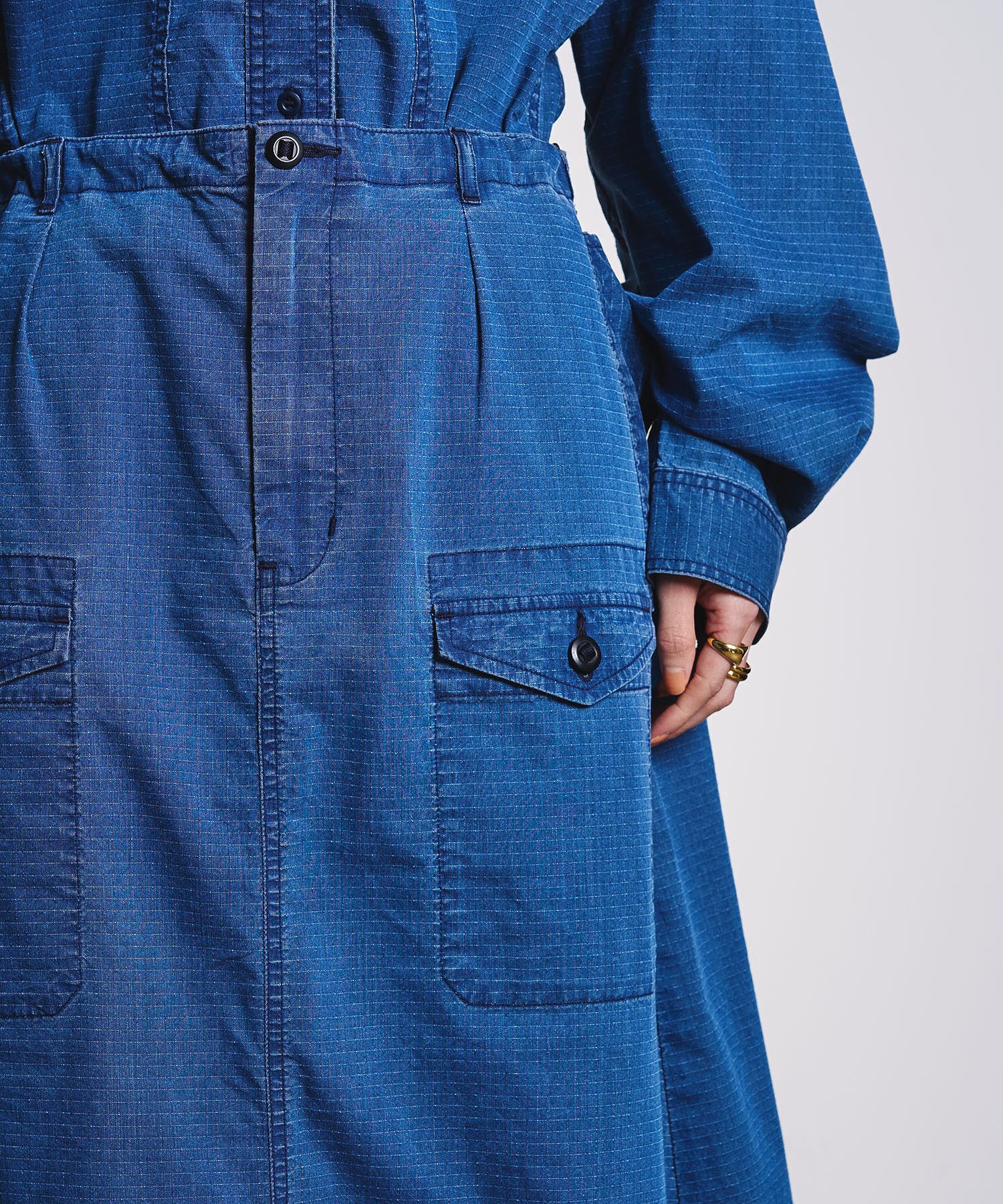 GENE HEAVENS/RIP STOP CARGO POCKET SKIRT