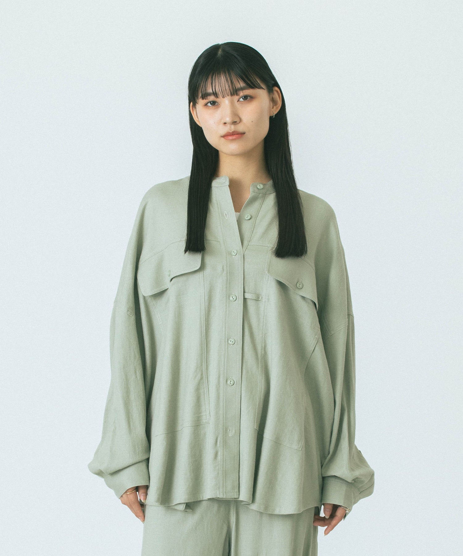 GENE HEAVENS/WORK POCKET BIG SHIRT