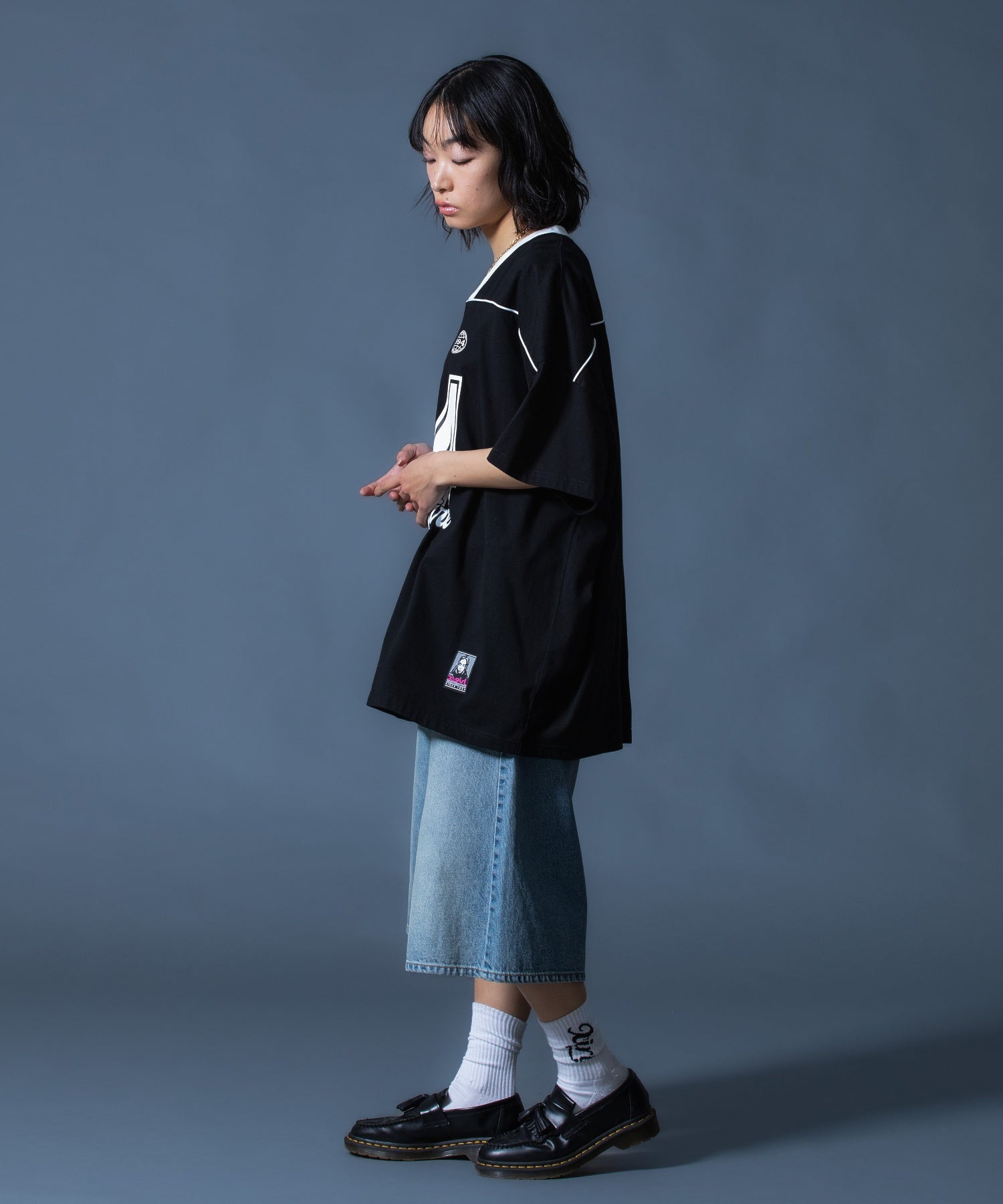 FACE LABEL NUMBER BIG TEE DRESS