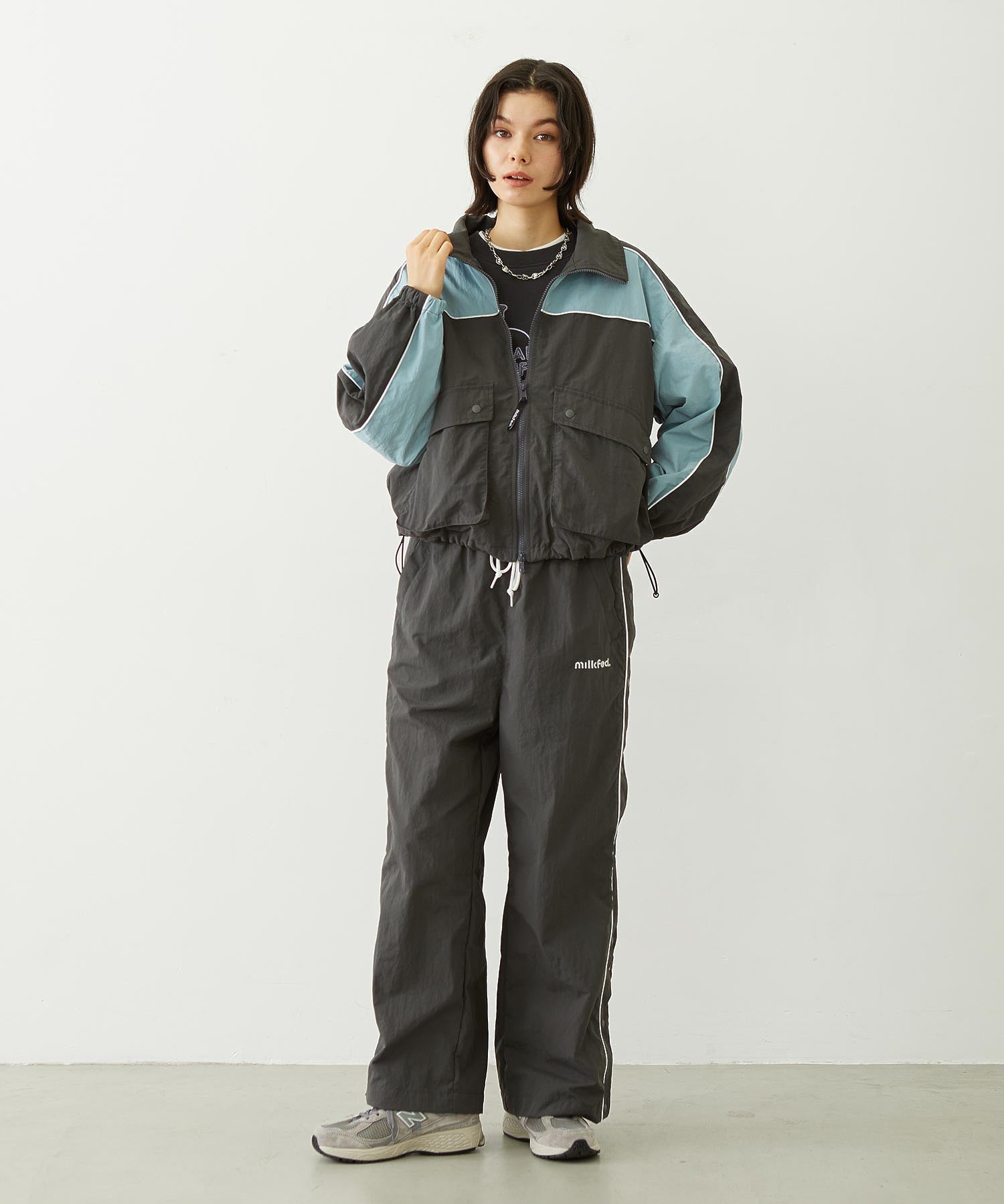 CUTOUT LOGO TRACK JACKET