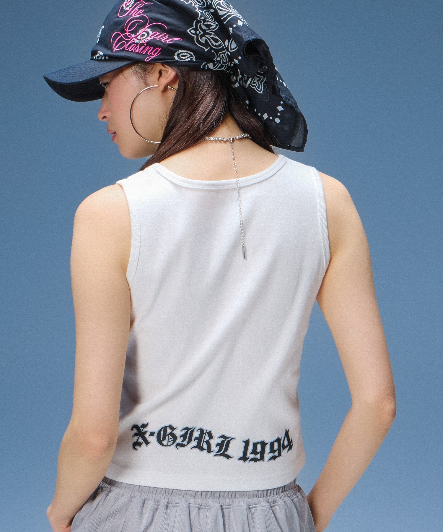 METAL NAME LOGO TANK TOP