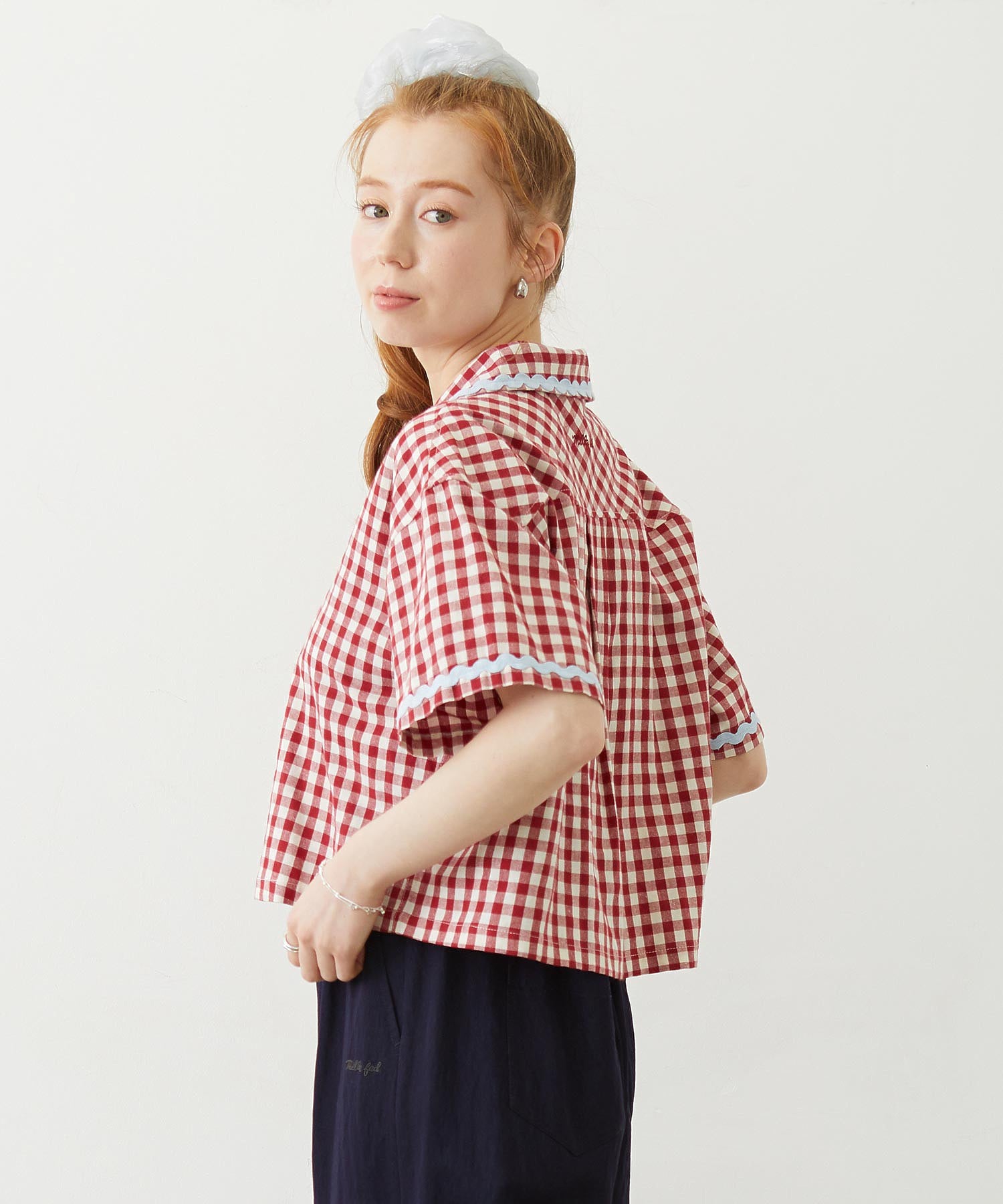 TRIMMED GINGHAM CHECK SHIRT