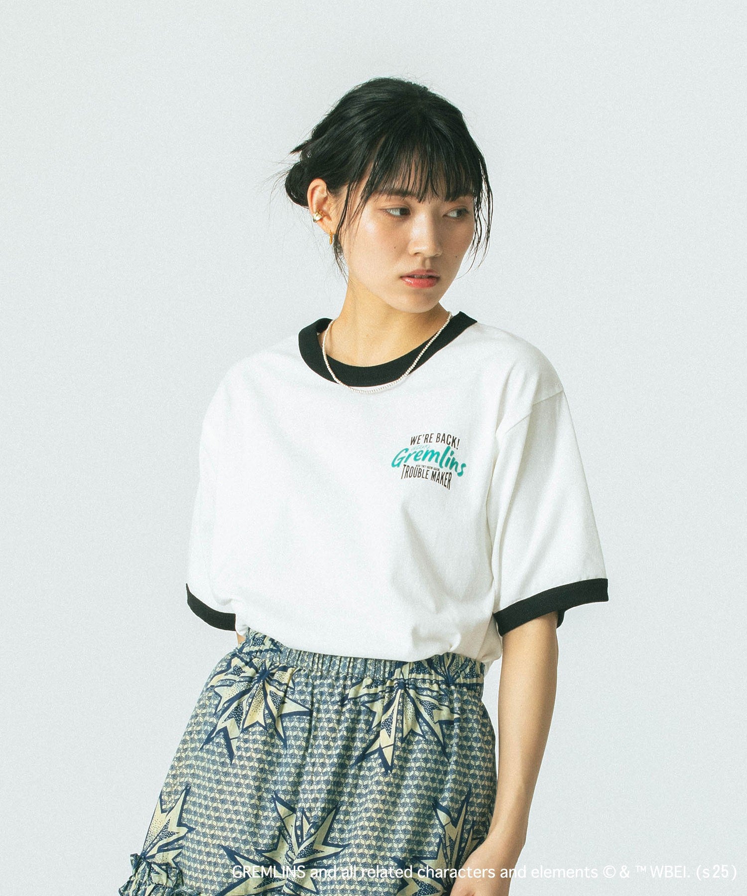 【WEB・一部店舗限定/ROSE BUD LIMITED】GREMLINS RINGER S/S TEE
