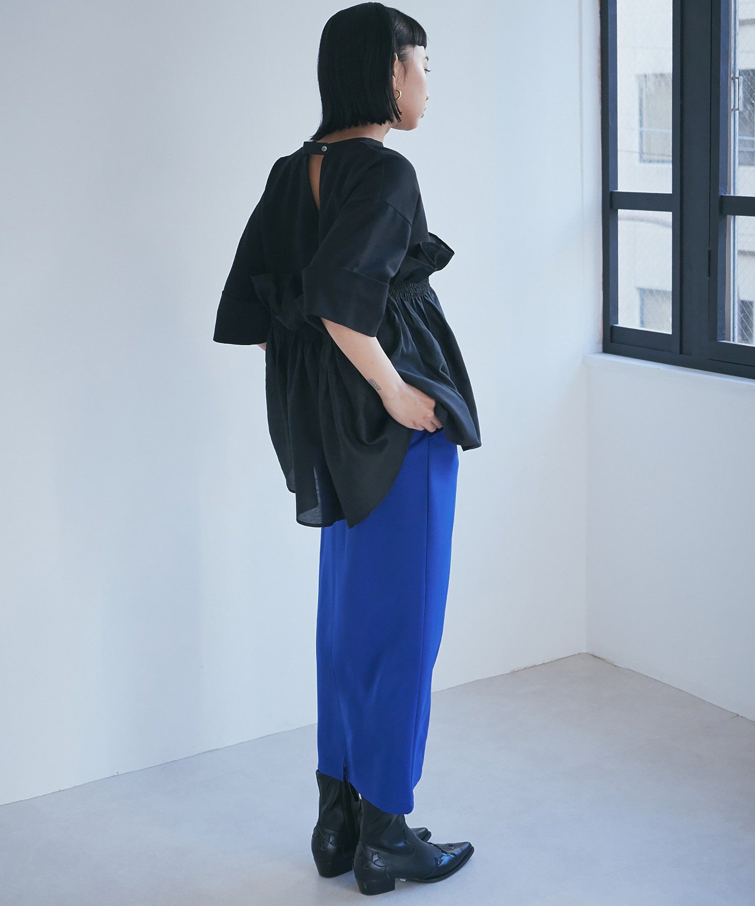 ドッキングフリルカットソー