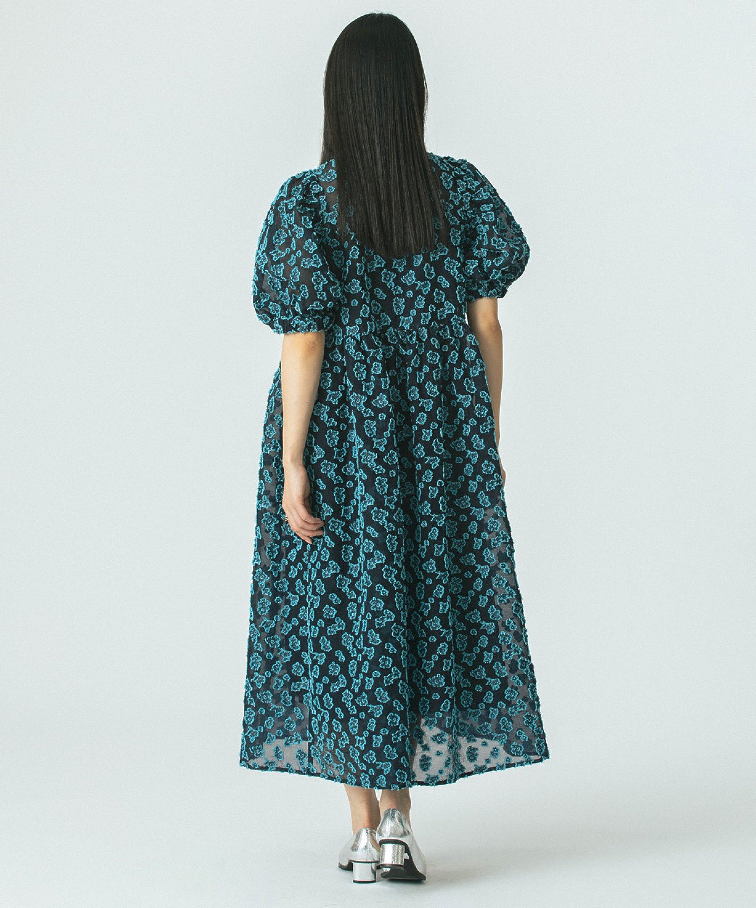 FLOWER JACQUARD DRESS