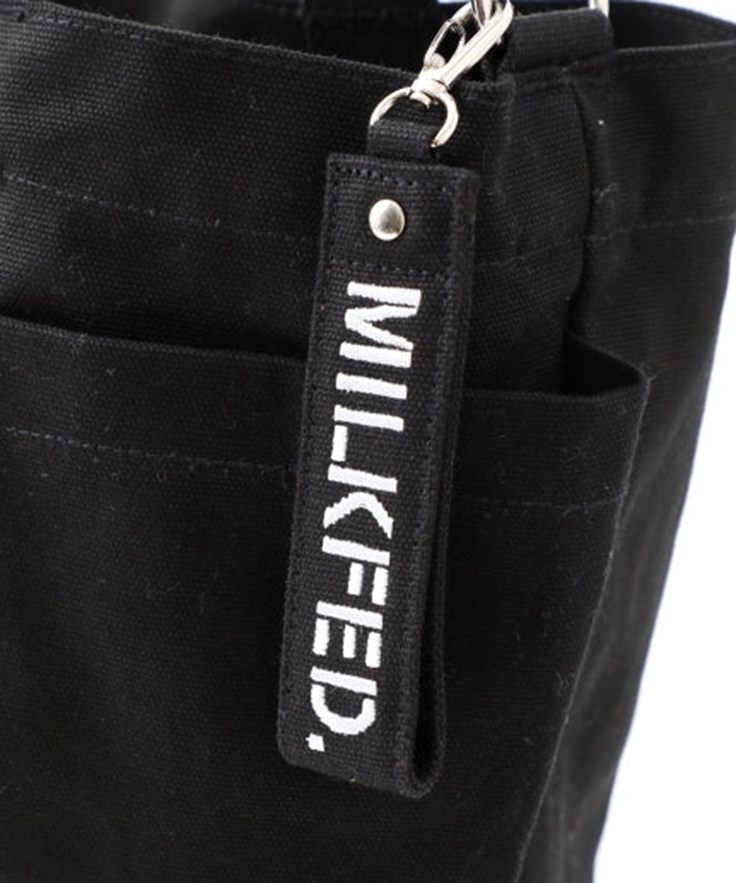 BAR AND UNDER LOGO BIG CANVAS BAG MILKFED.
