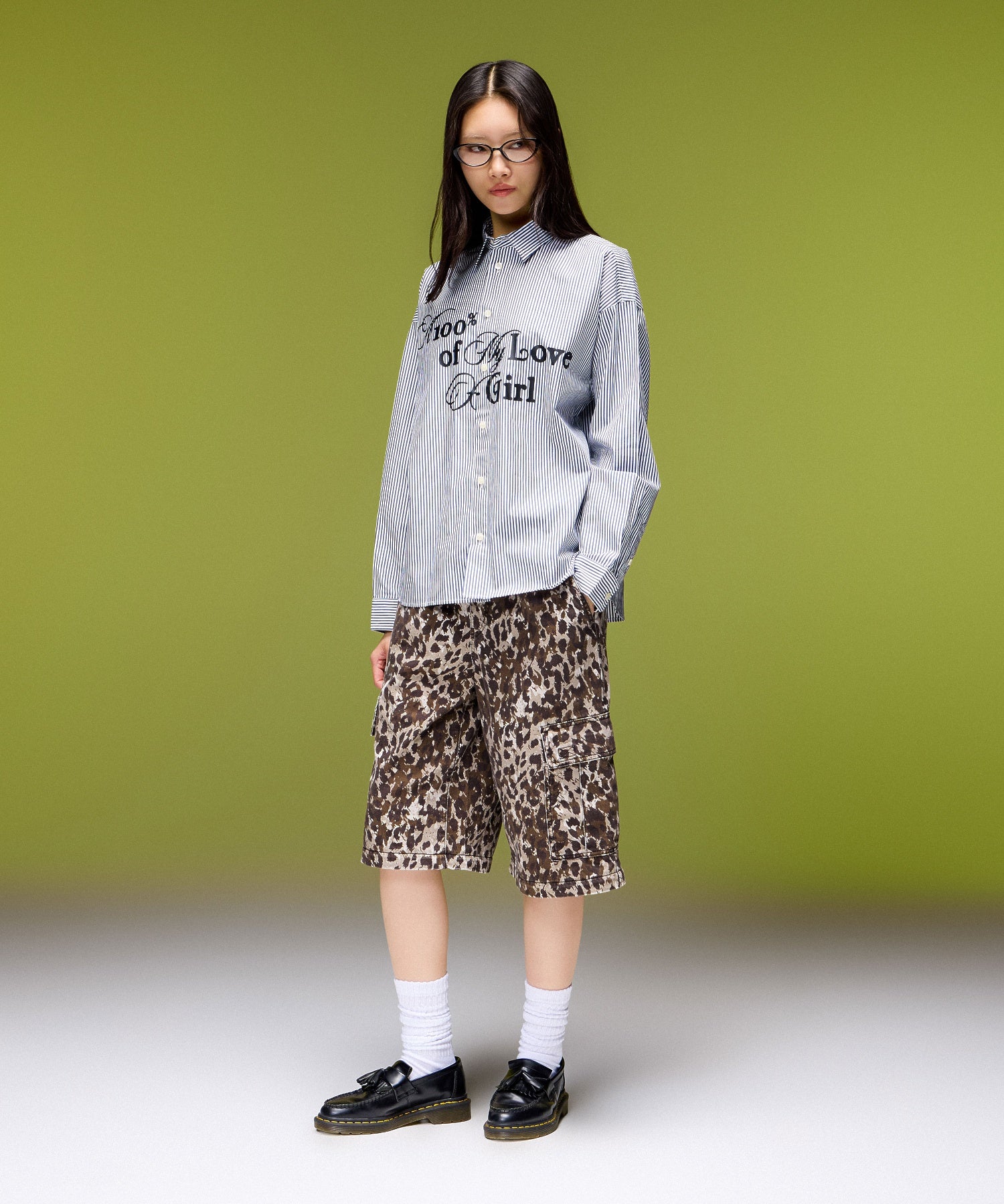 EMBLEM POCKET 2WAY WIDE LEG CARGO PANTS