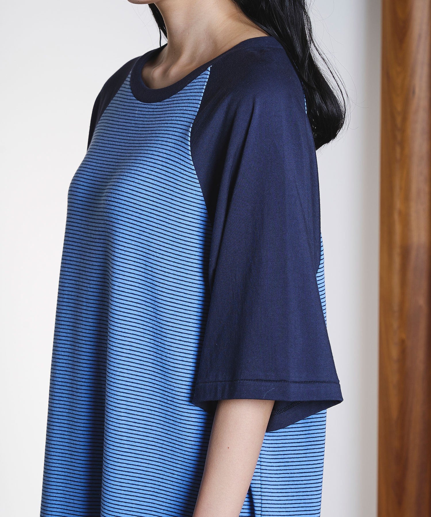 CREOLME/STRIPE RAGLAN DRESS