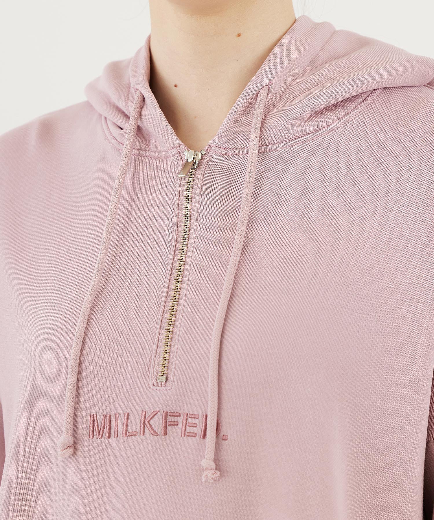 HALF ZIP SWEAT HOODIE MILKFED.