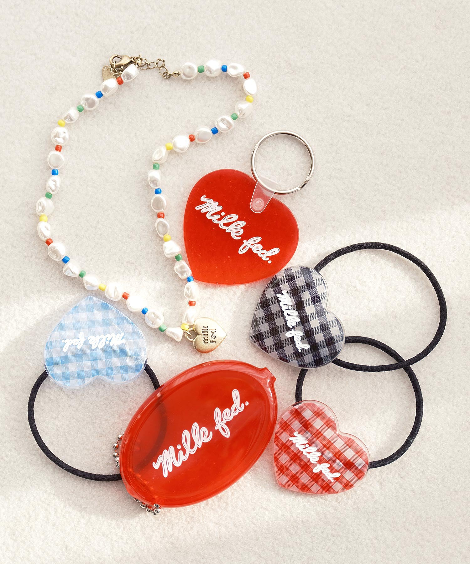 GINGHAM HEART HAIR ELASTIC