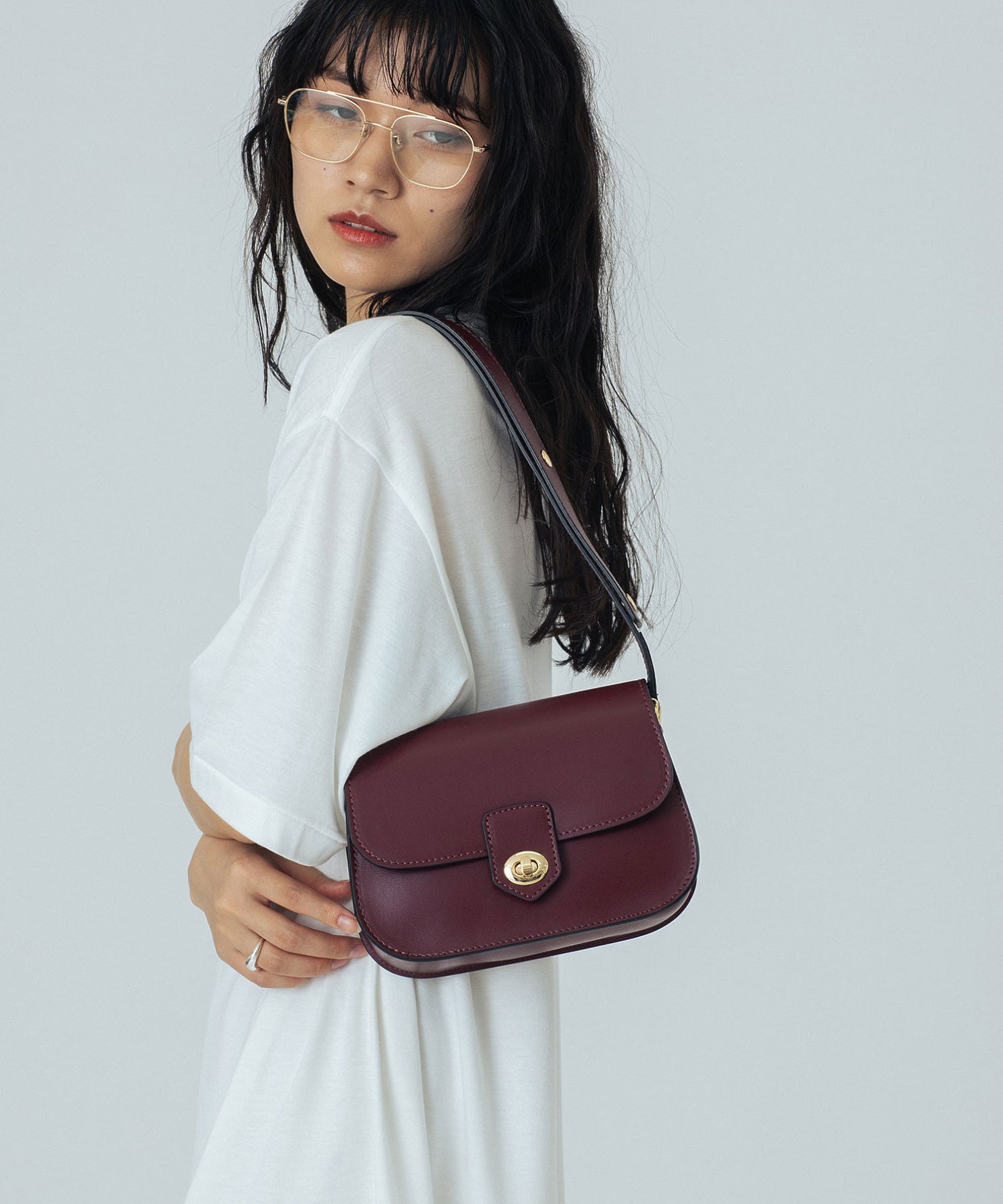 MILLELA FIRENZE/SMOOTH LEATHER SHOULDER BAG