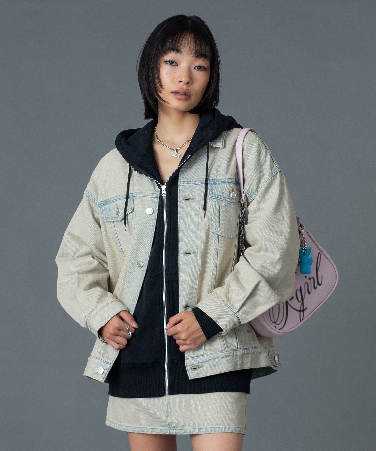 CURSIVE LOGO DENIM JACKET