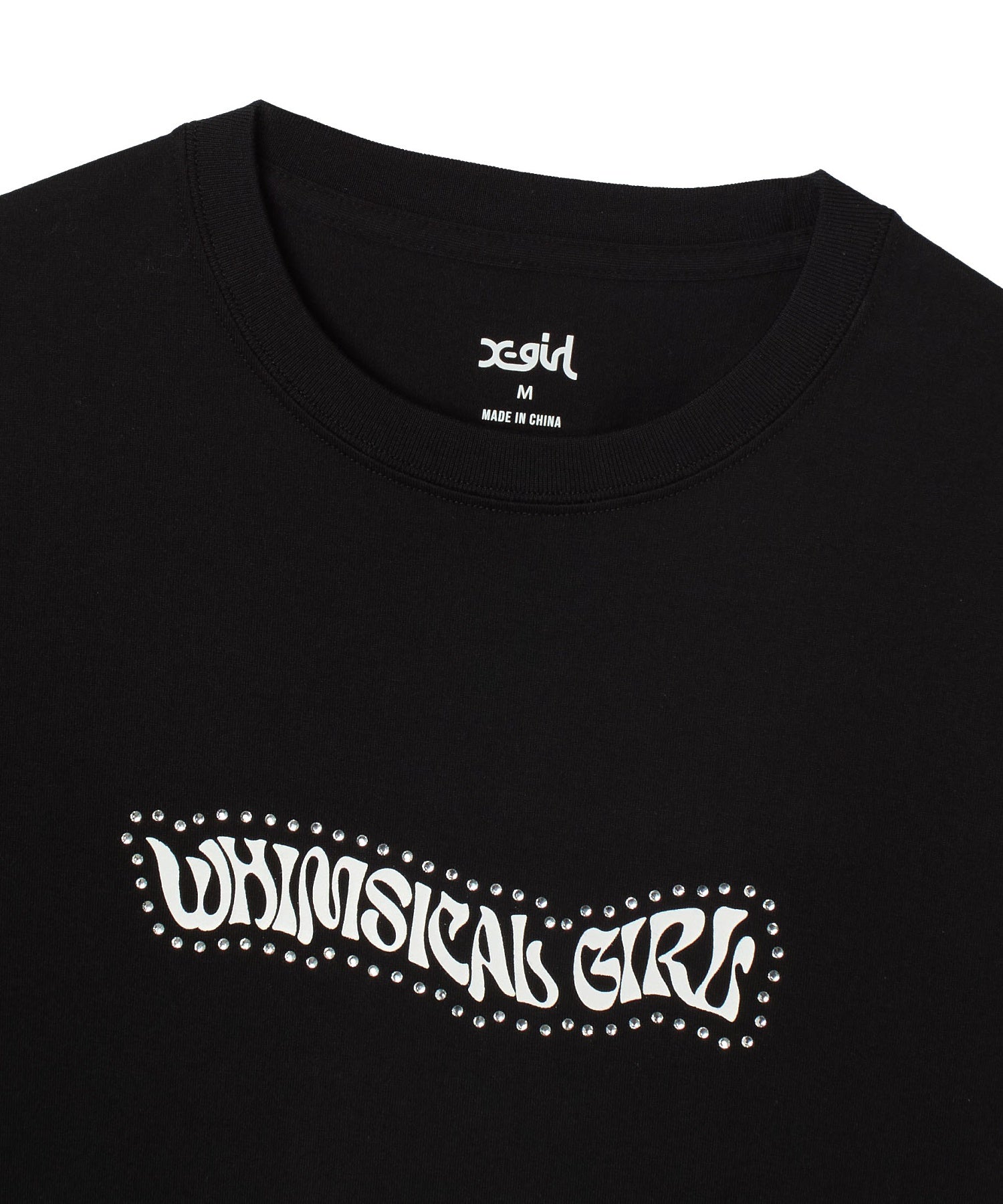 RHINESTONE AND BUTTERFLY LOGO S/S TEE
