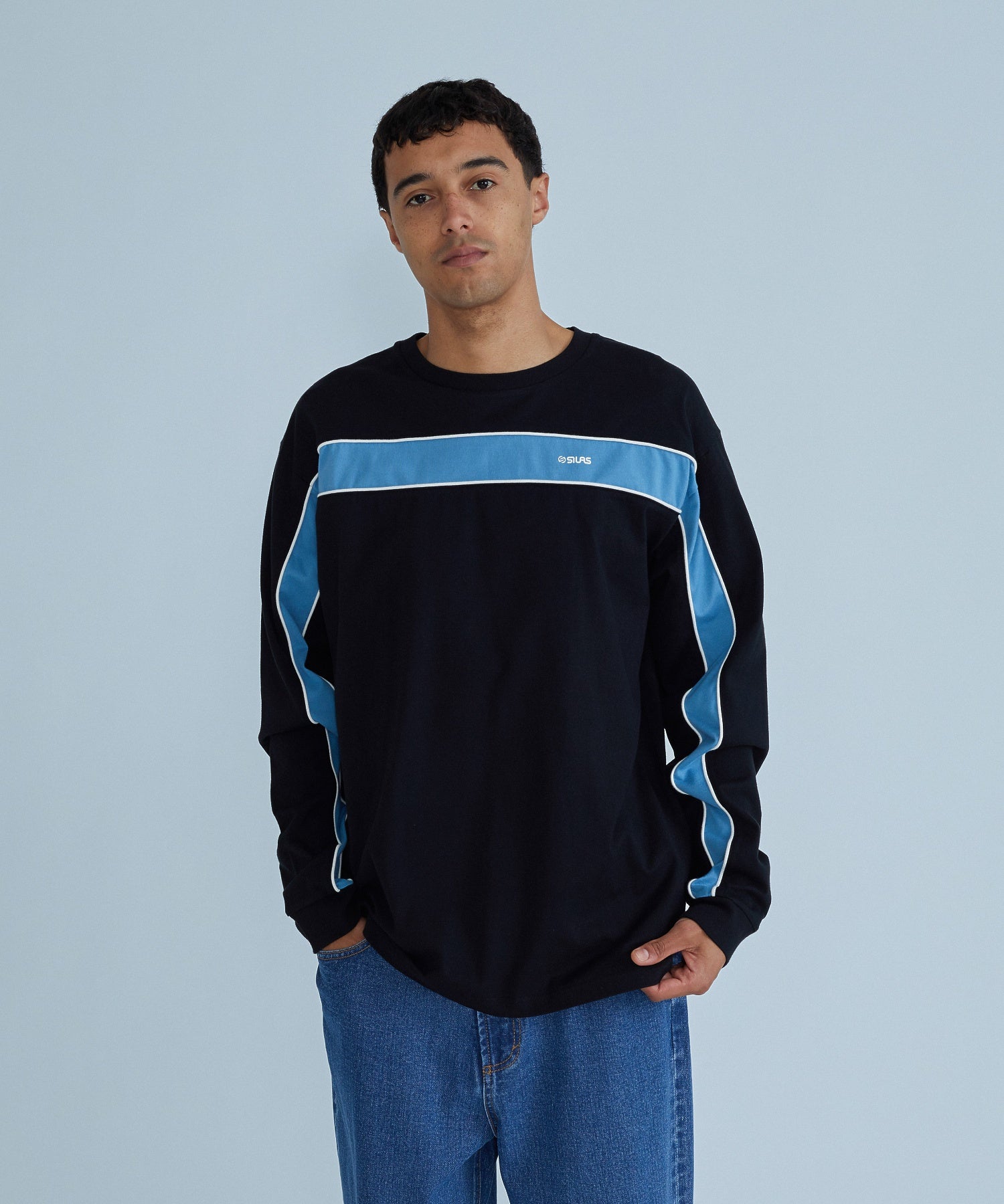 SINGLE STRIPED L/S TEE
