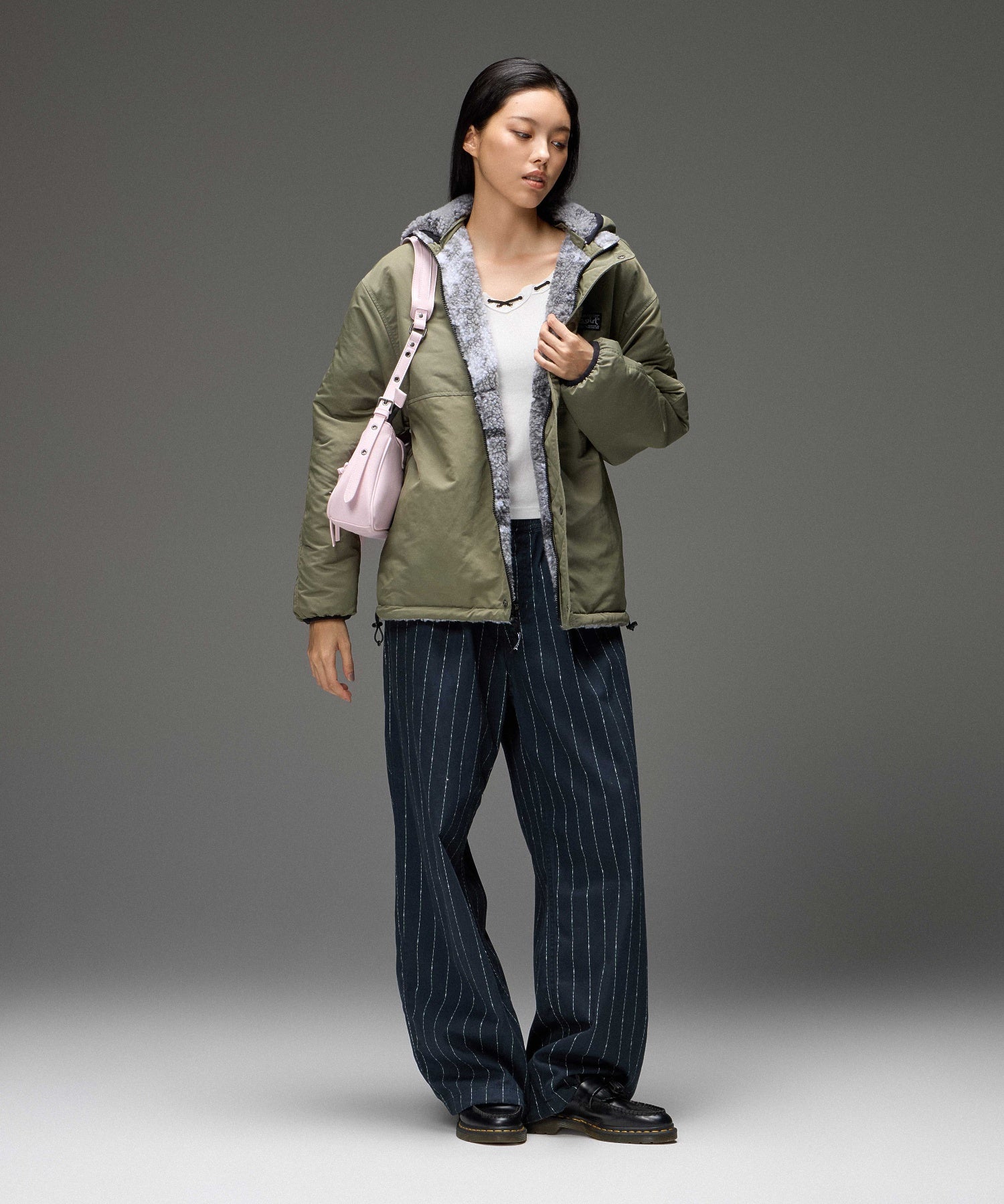 STRING COLLAR L/S COMPACT TOP