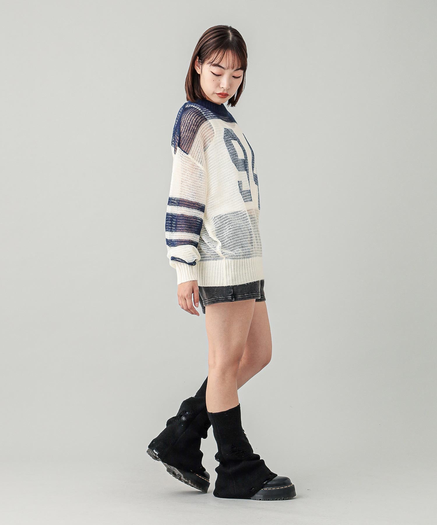 NUMBERING KNIT TOP