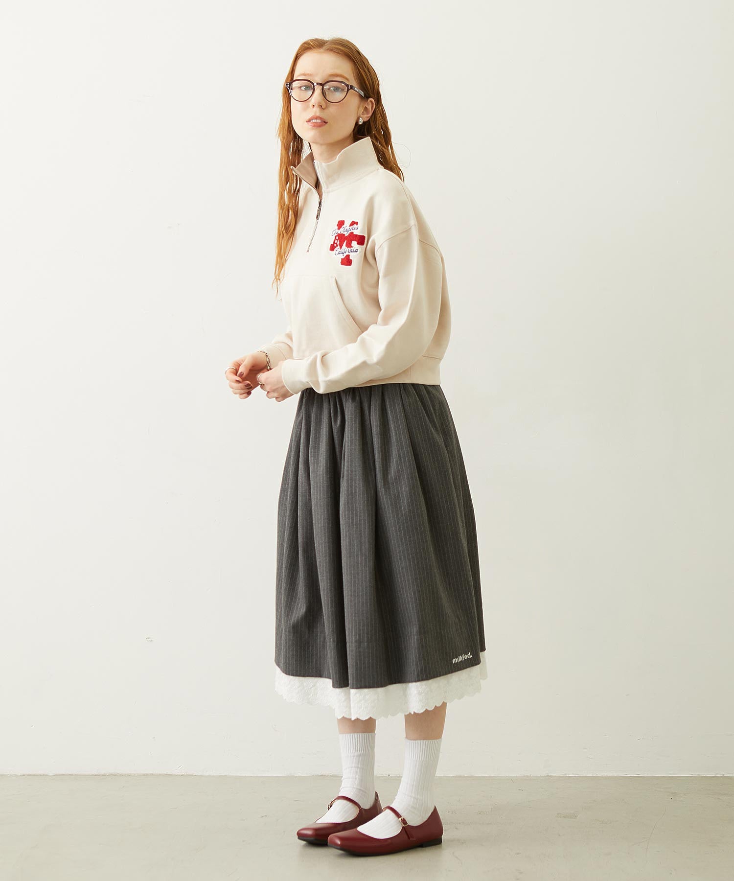 SAGARA PATCH HALF ZIP TOP