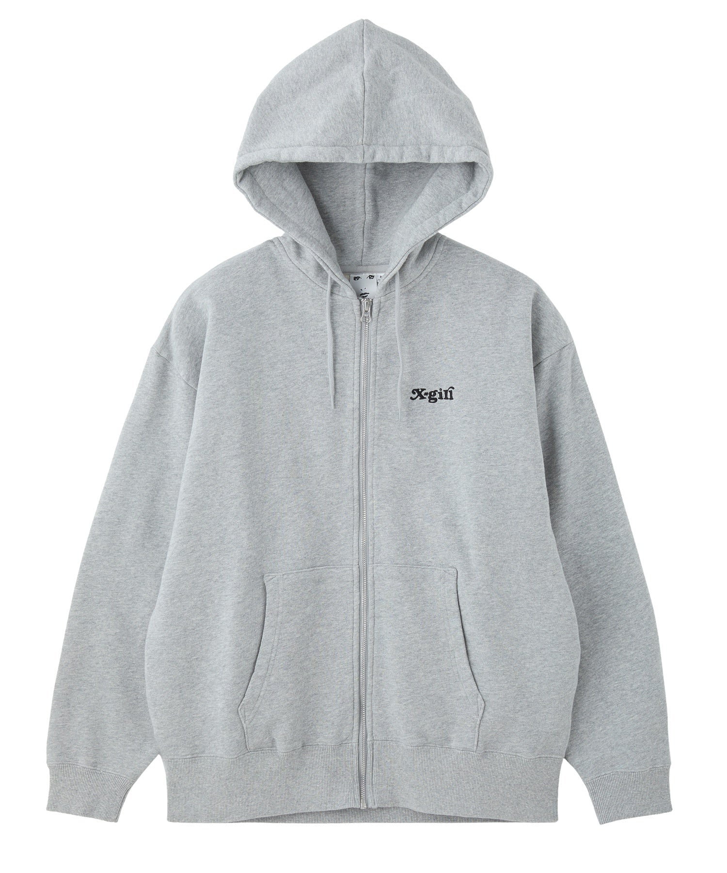 BRUSHED COLLAGE GRAPHIC FACE PATCH ZIP UP SWEAT HOODIE