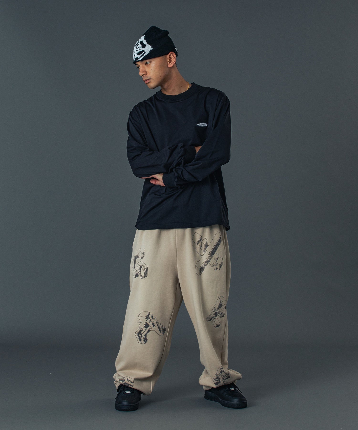 GEOMETRIC SWEAT PANTS
