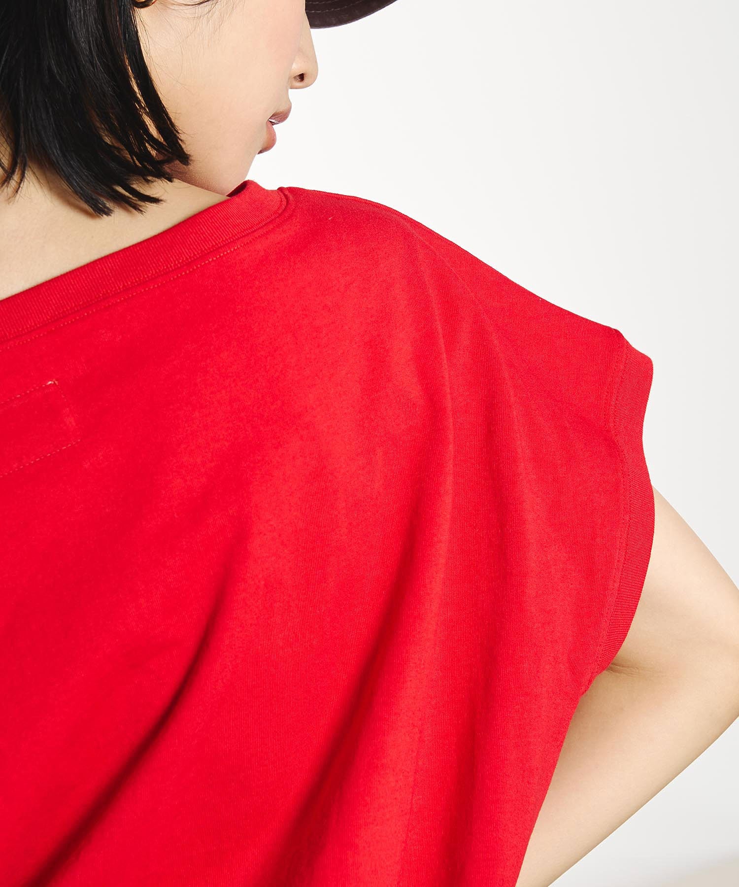 OKIRAKU×ROSEBUD/DRAWSTRING GRAPHIC TOP
