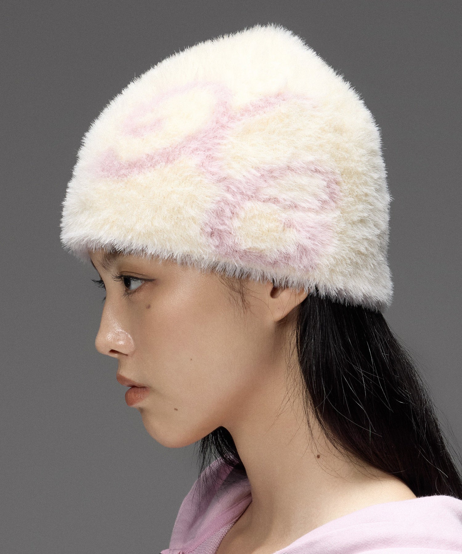 LOGO JACQUARD SHAGGY BEANIE