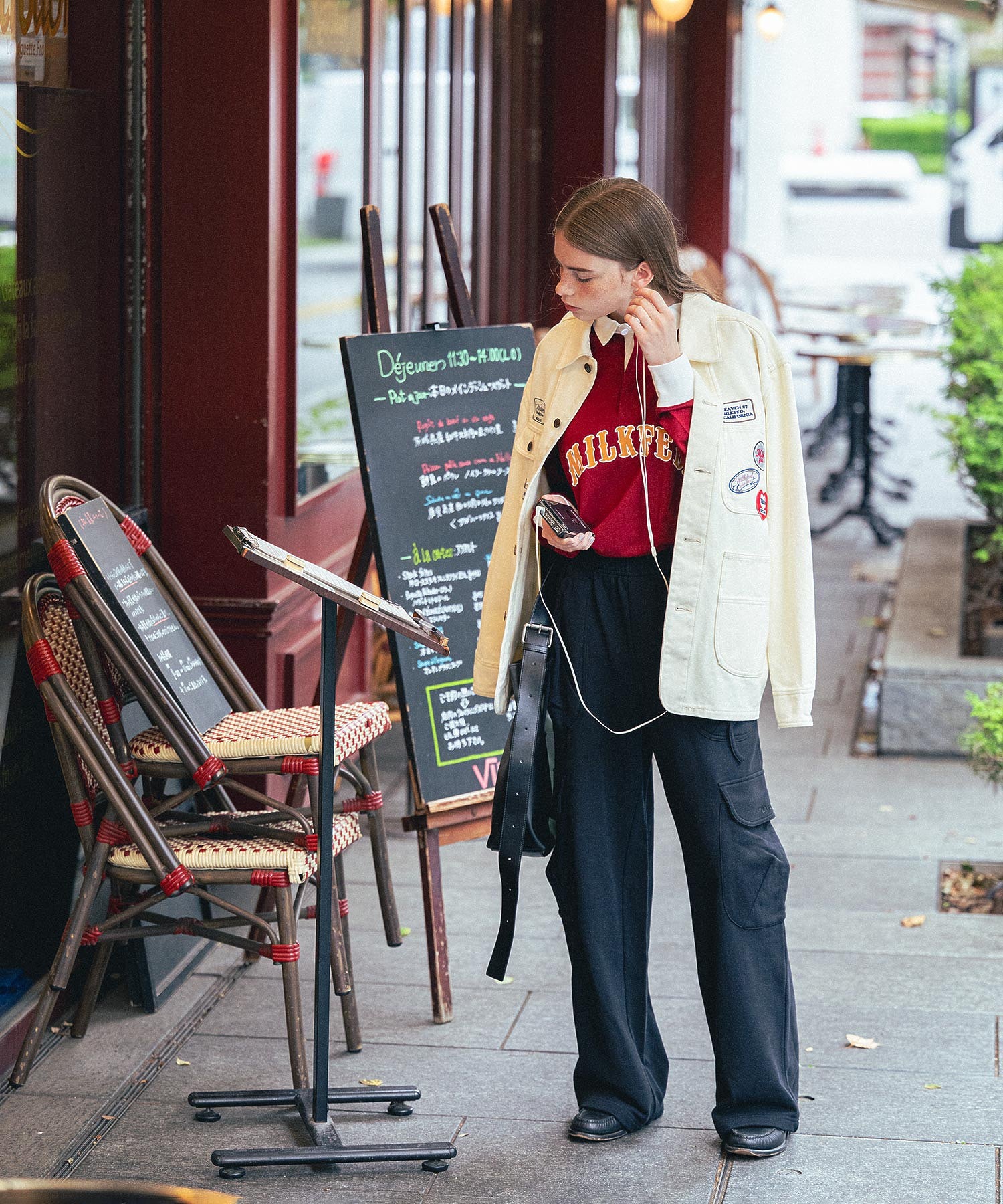 GATHERED POCKET SWEAT CARGO PANTS