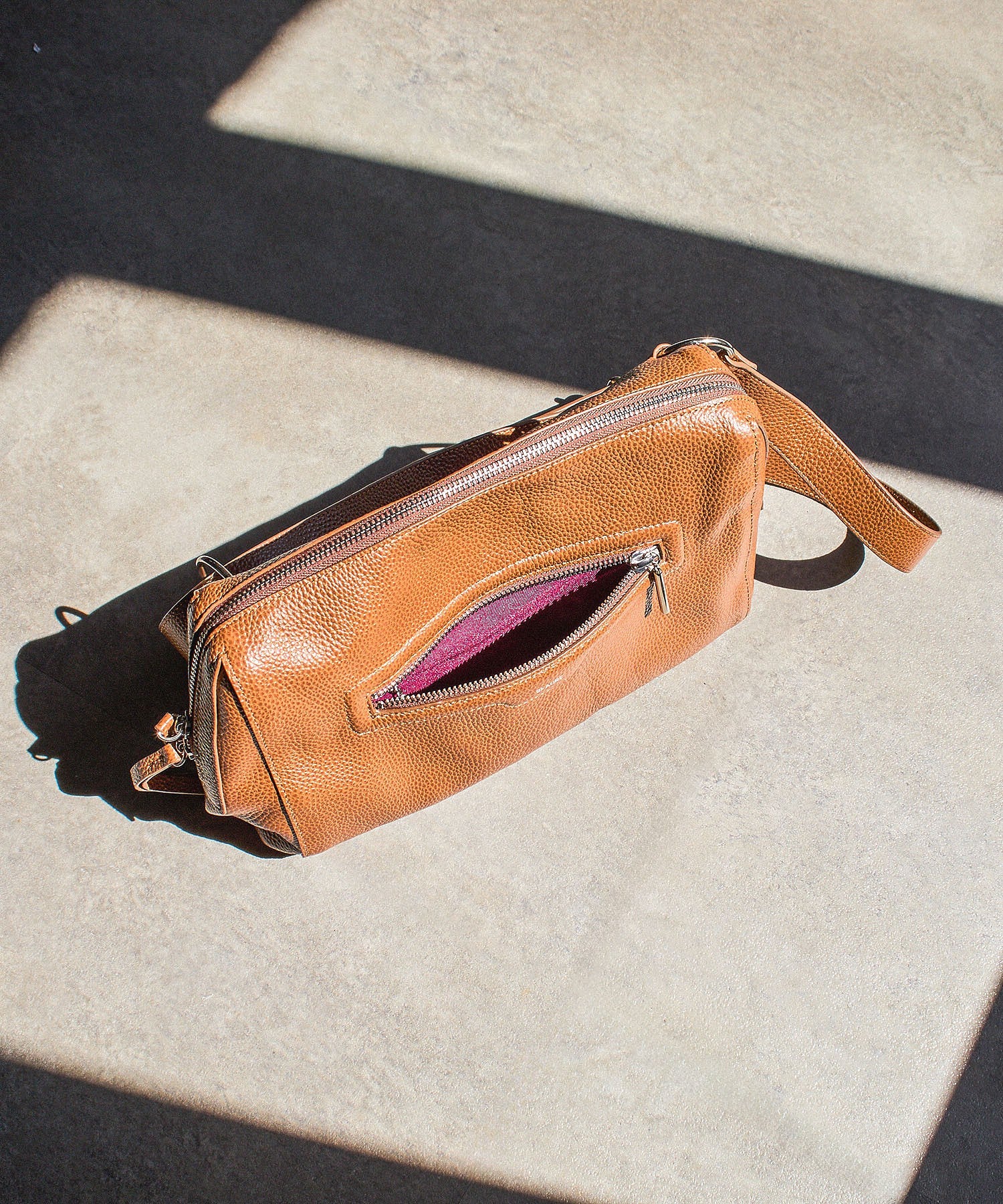 BEAURE/LEATHER BIG SHOULDER BAG