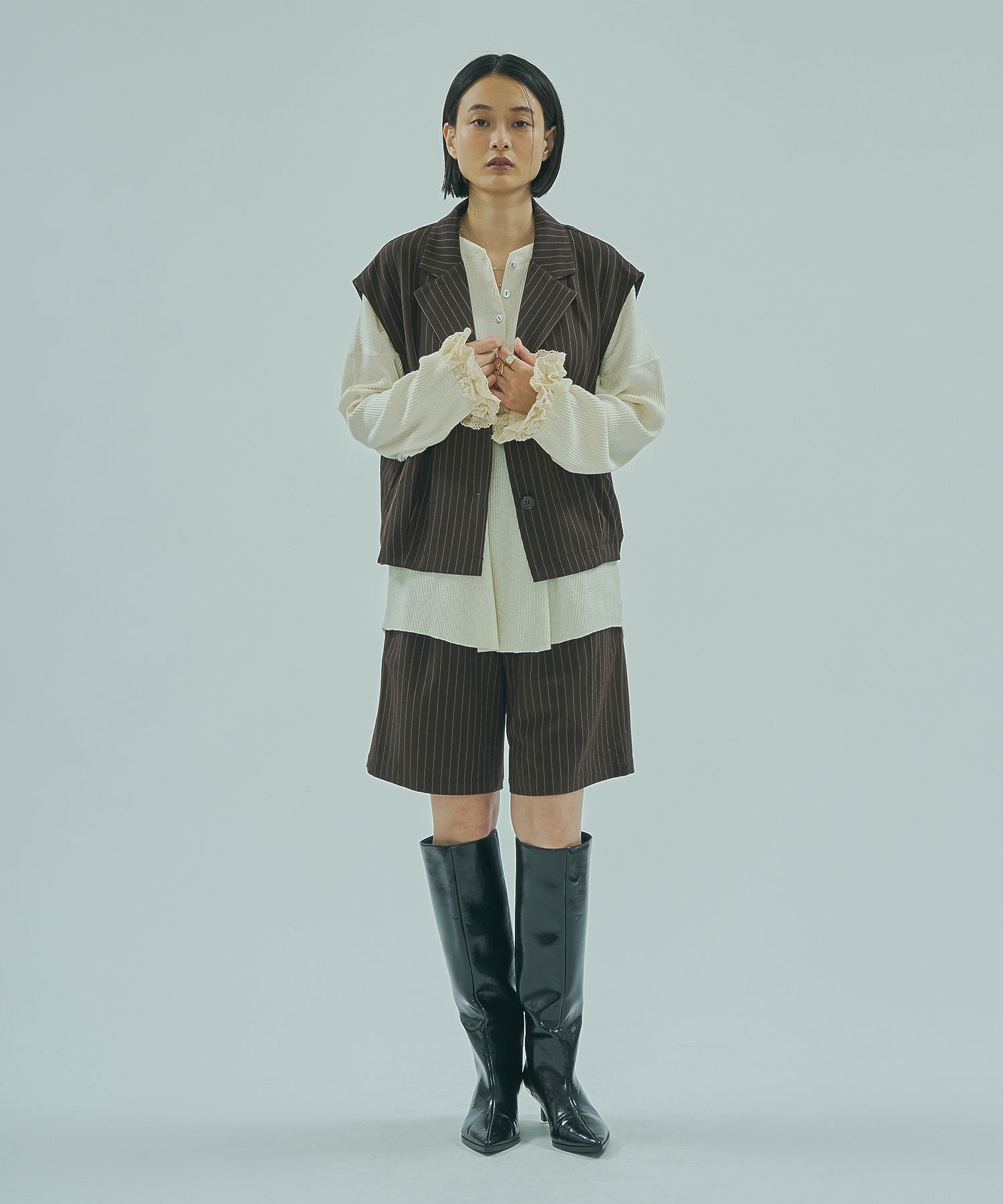model:163cm 着用サイズ:M
