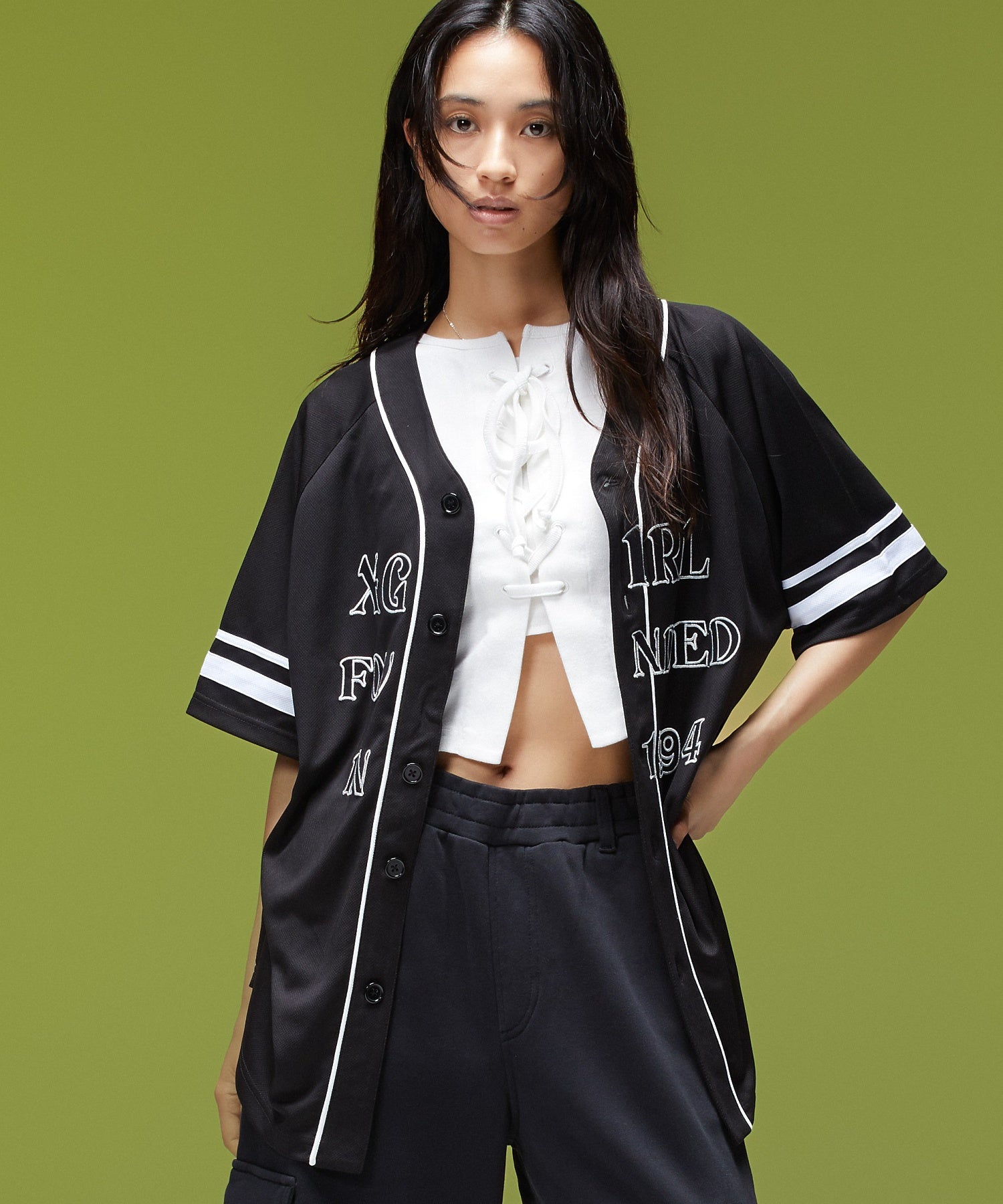 LOGO PATCH BASEBALL SHIRT