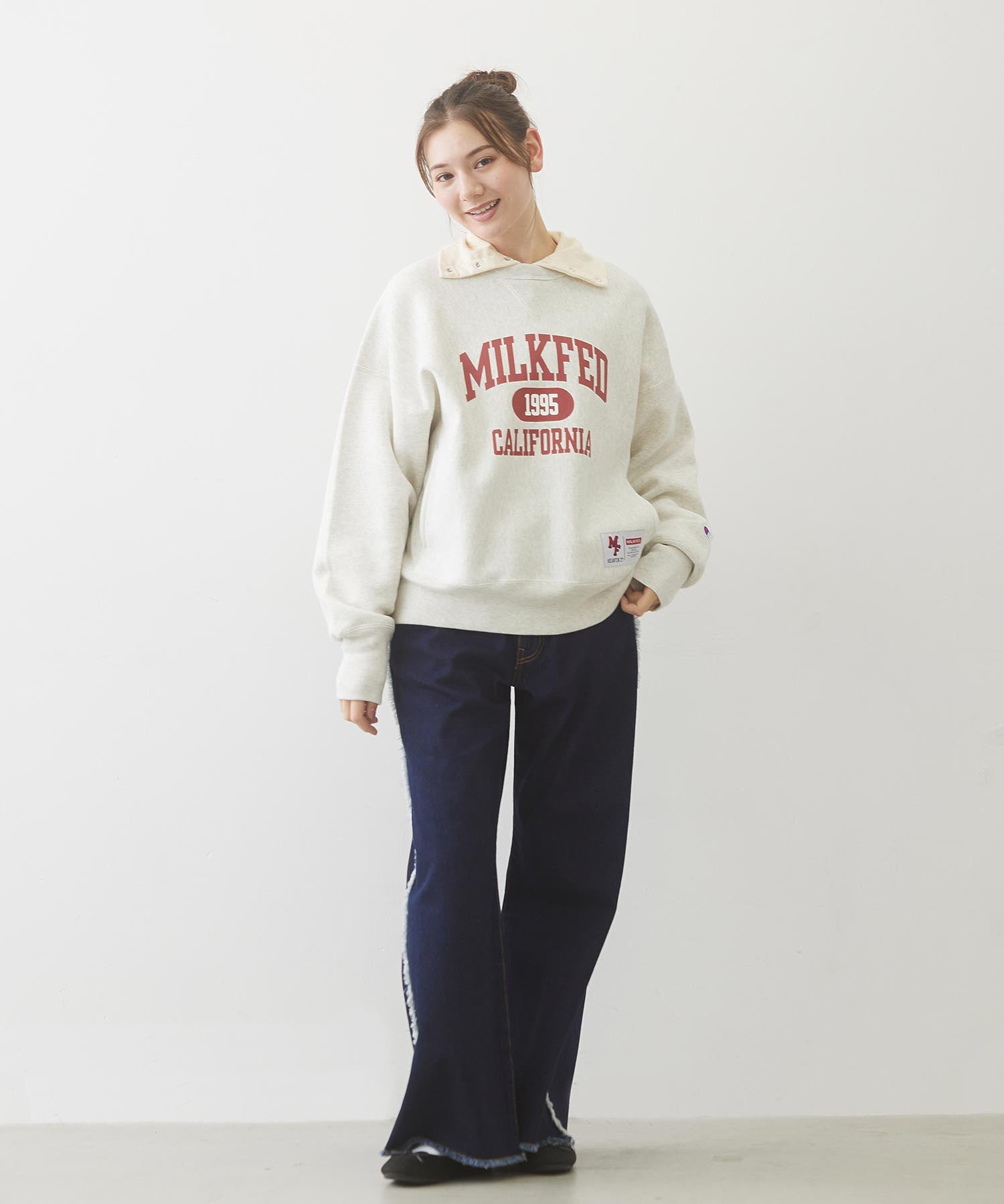 MILKFED.×CHAMPION SWEAT TOP