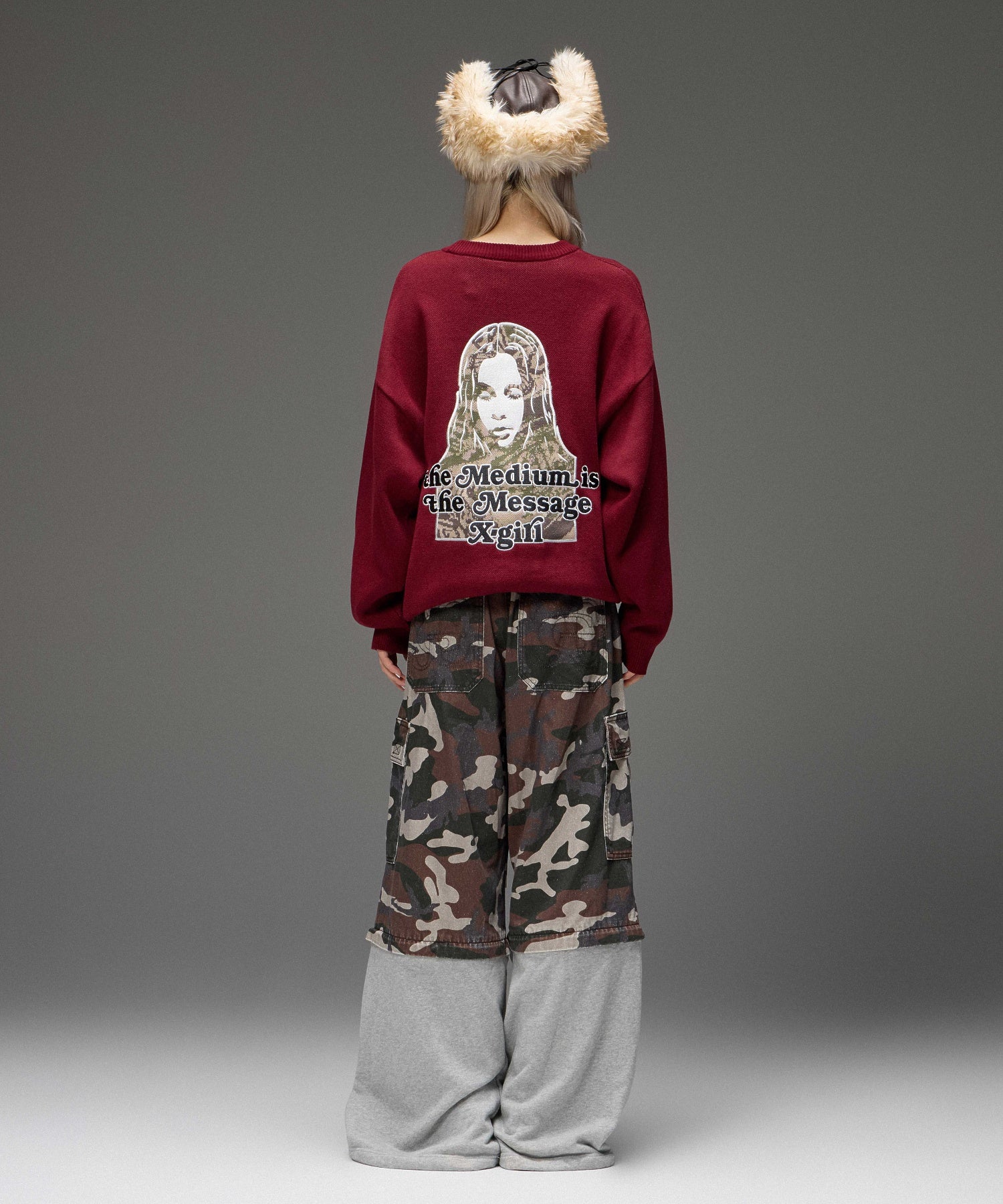 JERSEY MIX 2WAY WIDE LEG CARGO PANTS