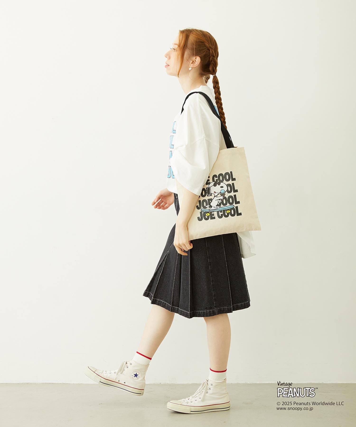 MILKFED. × PEANUTS JOE COOL FLAT TOTE