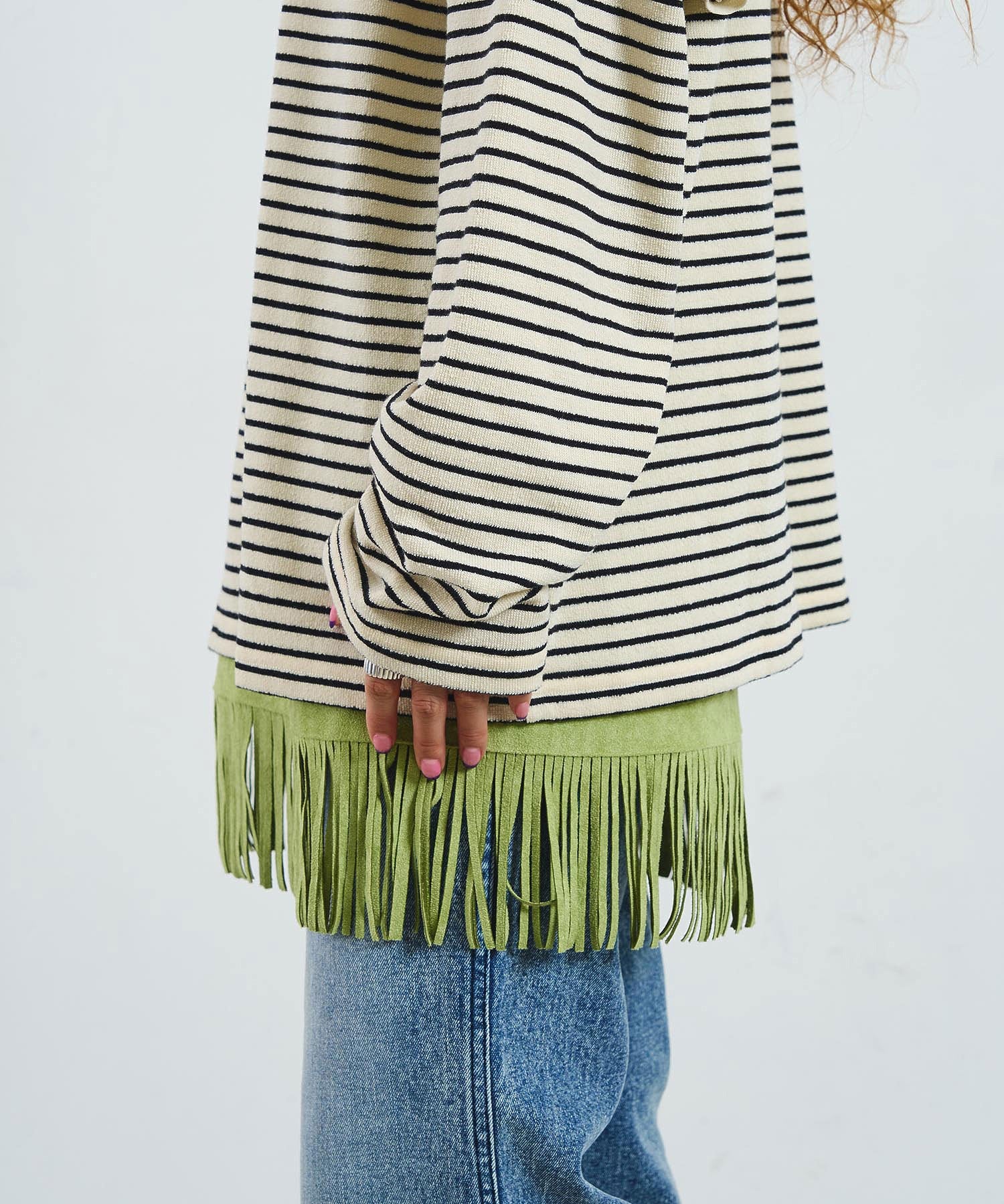 mag.by c/FRILL STRIPE L/S TOP