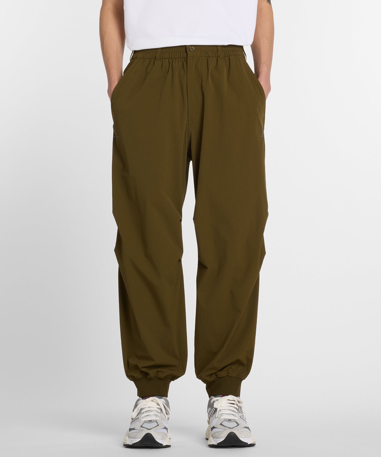 NEW BALANCE/ニューバランス/NB Grey jogger ribbed pants MB61X6WZ