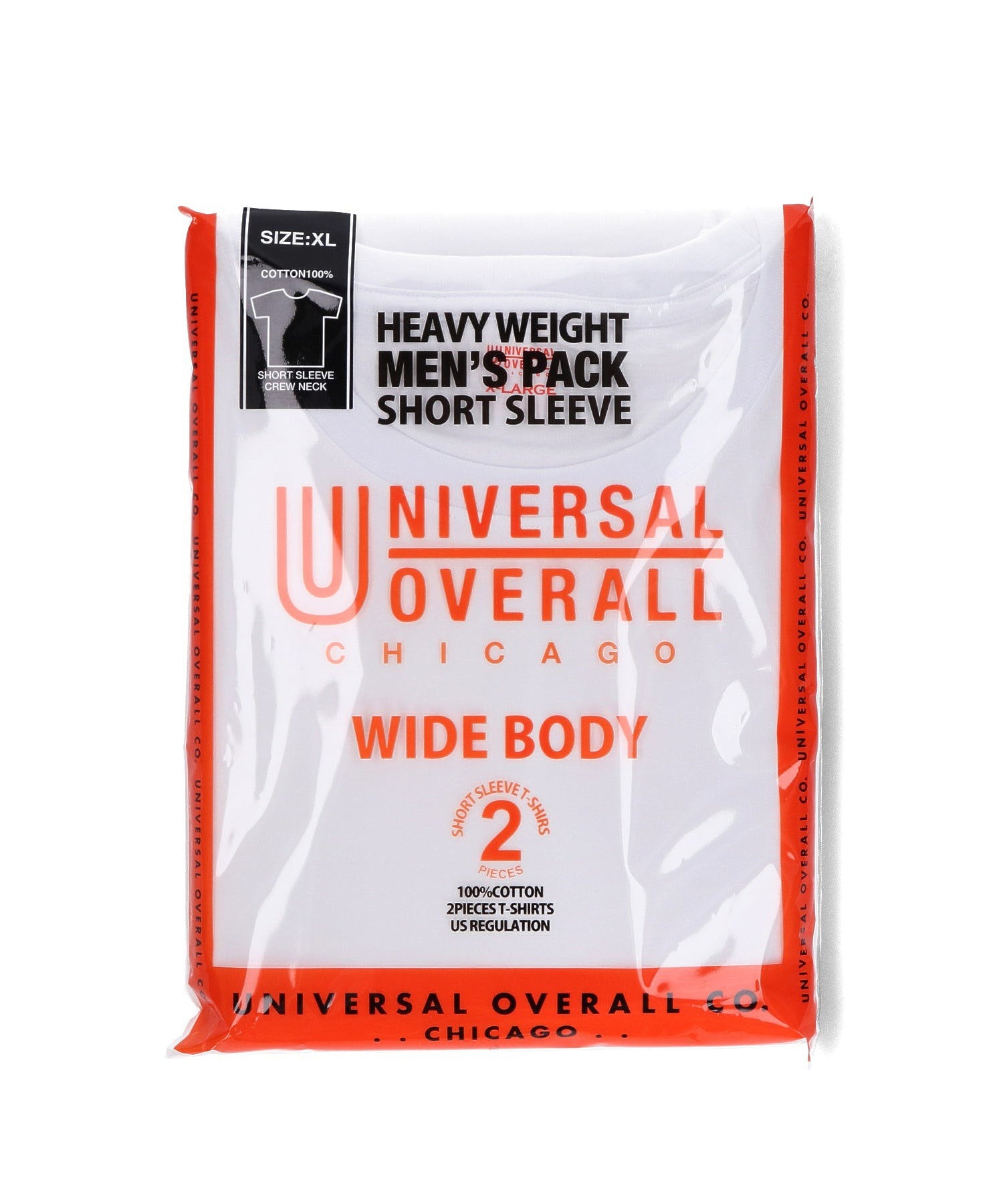 UNIVERSAL OVERALL /ユニバーサル オーバーオール/2PACK WIDE HEAVY WEIGHT SS TEE /UVOP-002A