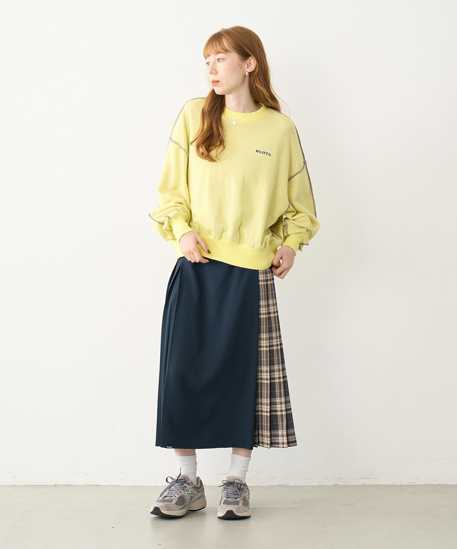 PLAID PANEL SKIRT