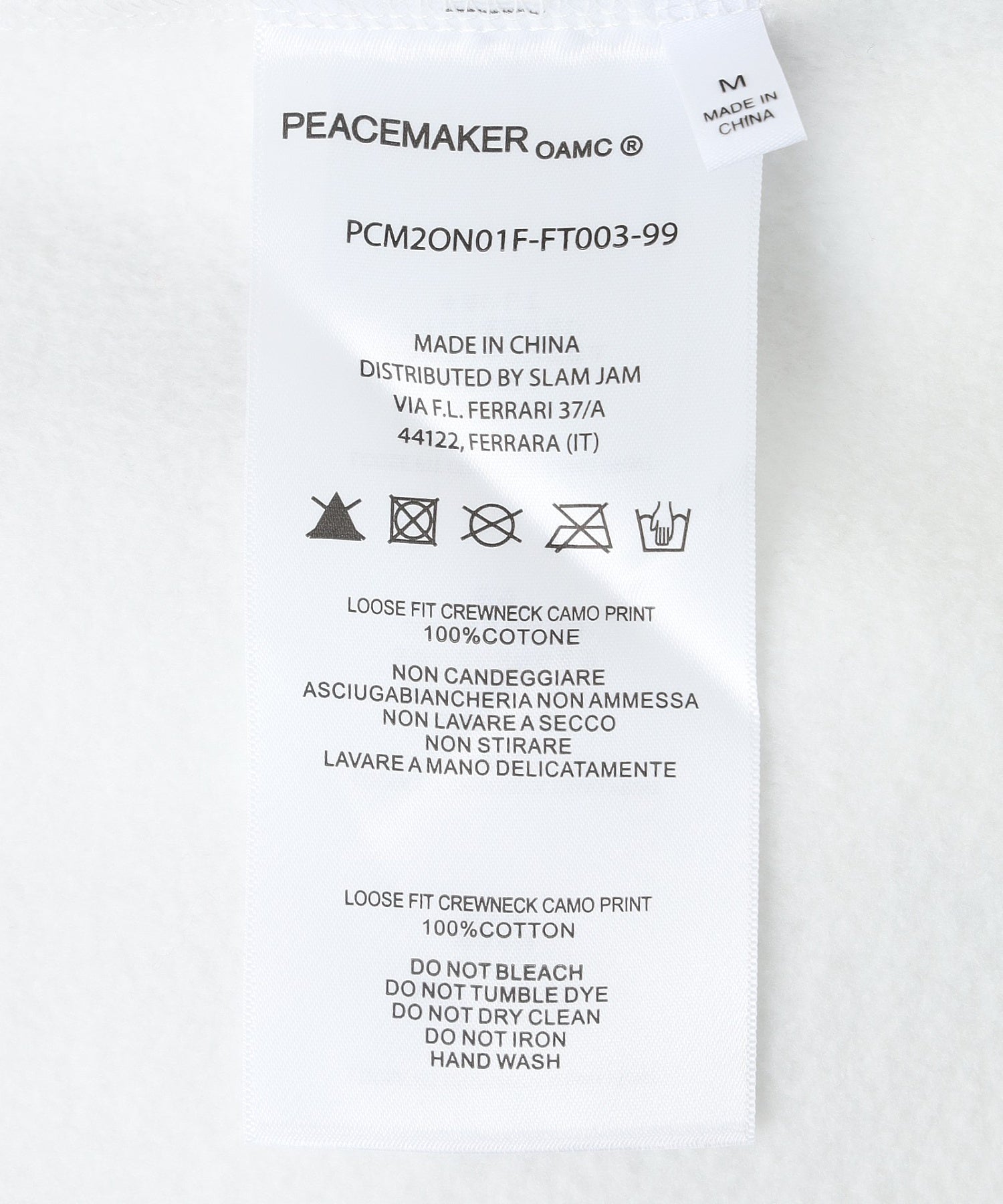 PEACEMAKER/ピースメーカー/Loose Fit Crewneck Camo Print PCM2ON01FFT00399
